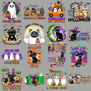 19 Halloween Cat Designs Bundle PNG