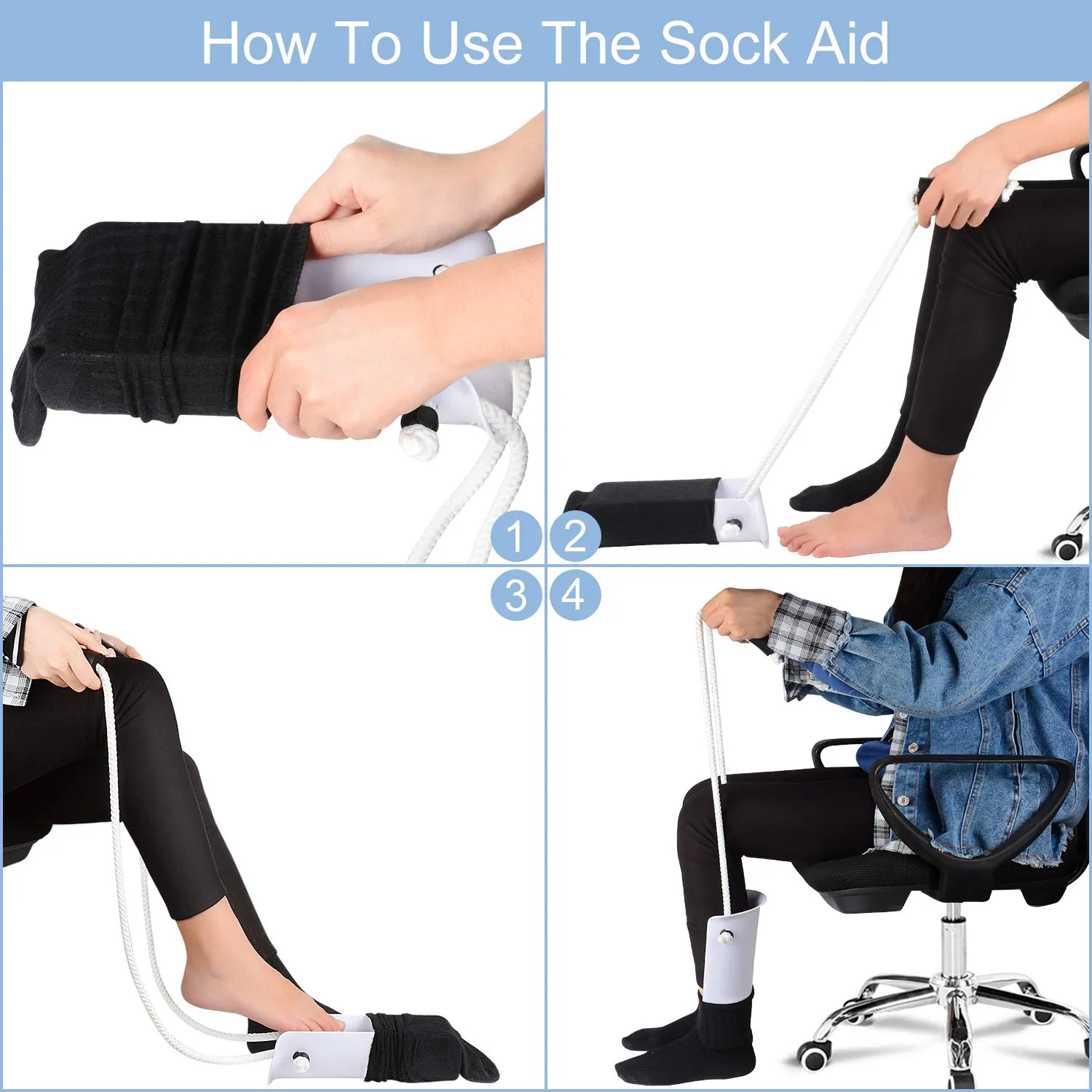 4 in 1 Premium Sock Aid Kit