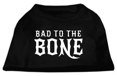 Bad to the Bone Dog Shirt Black Med (12)