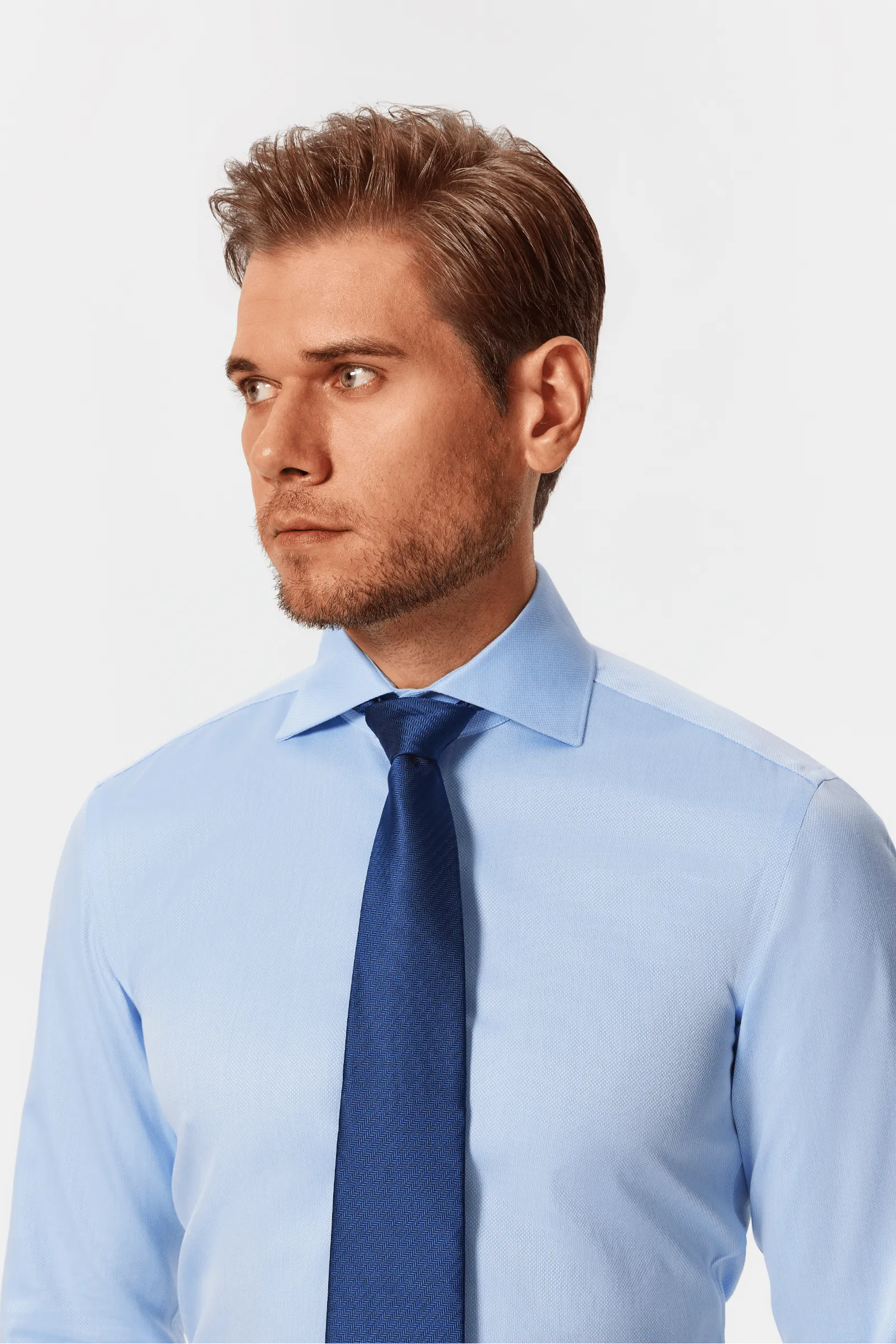 Belfort Blue Lucious Non-Iron Shirt