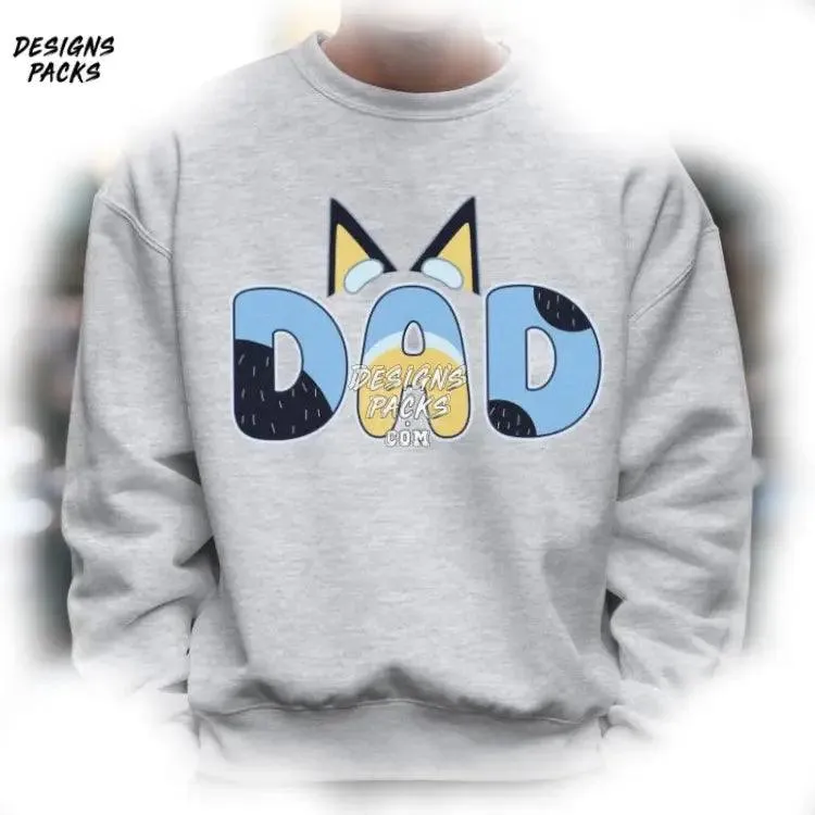 Bluey Family Cool Dads Club Vintage Bluey Bandit Dad PNG Design