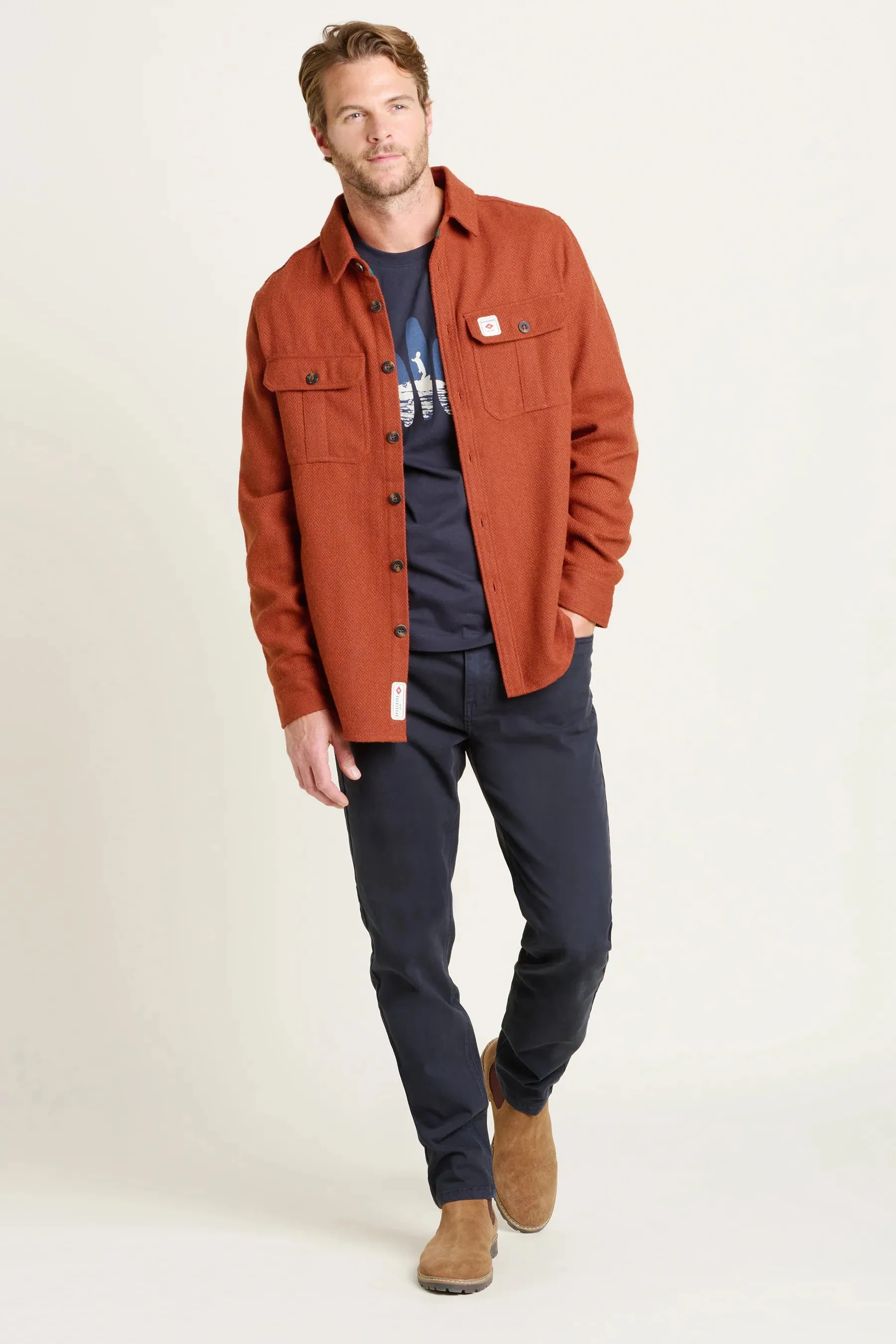 Brakeburn XXL Burnt Orange Rust Overshirt