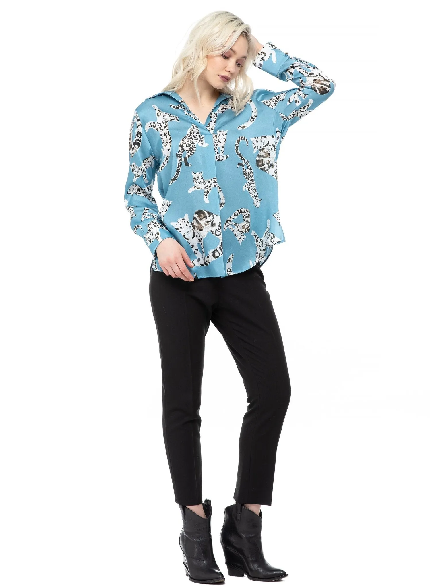 Cameron Maternity Shirt - Urban Leopard