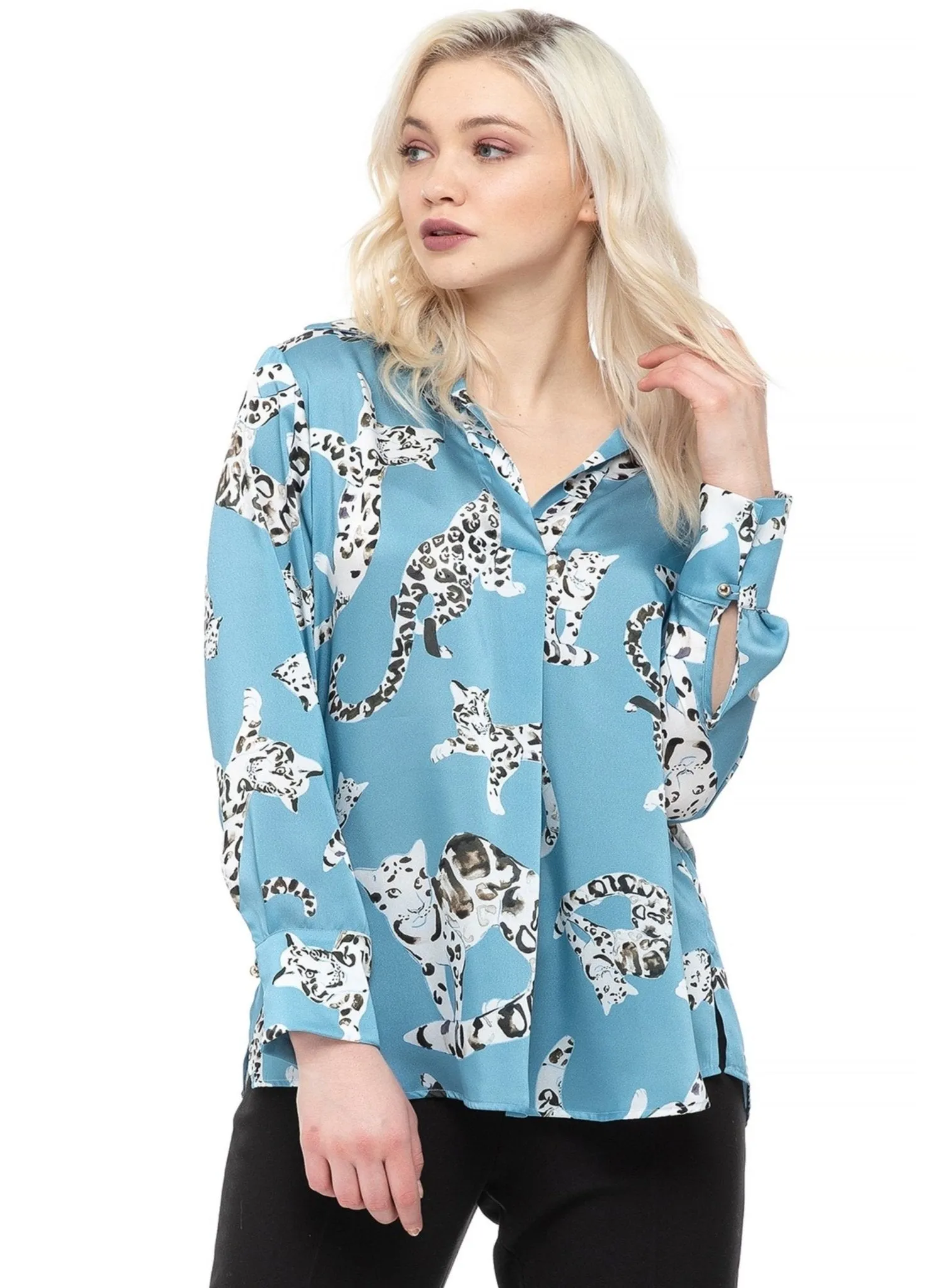 Cameron Maternity Shirt - Urban Leopard