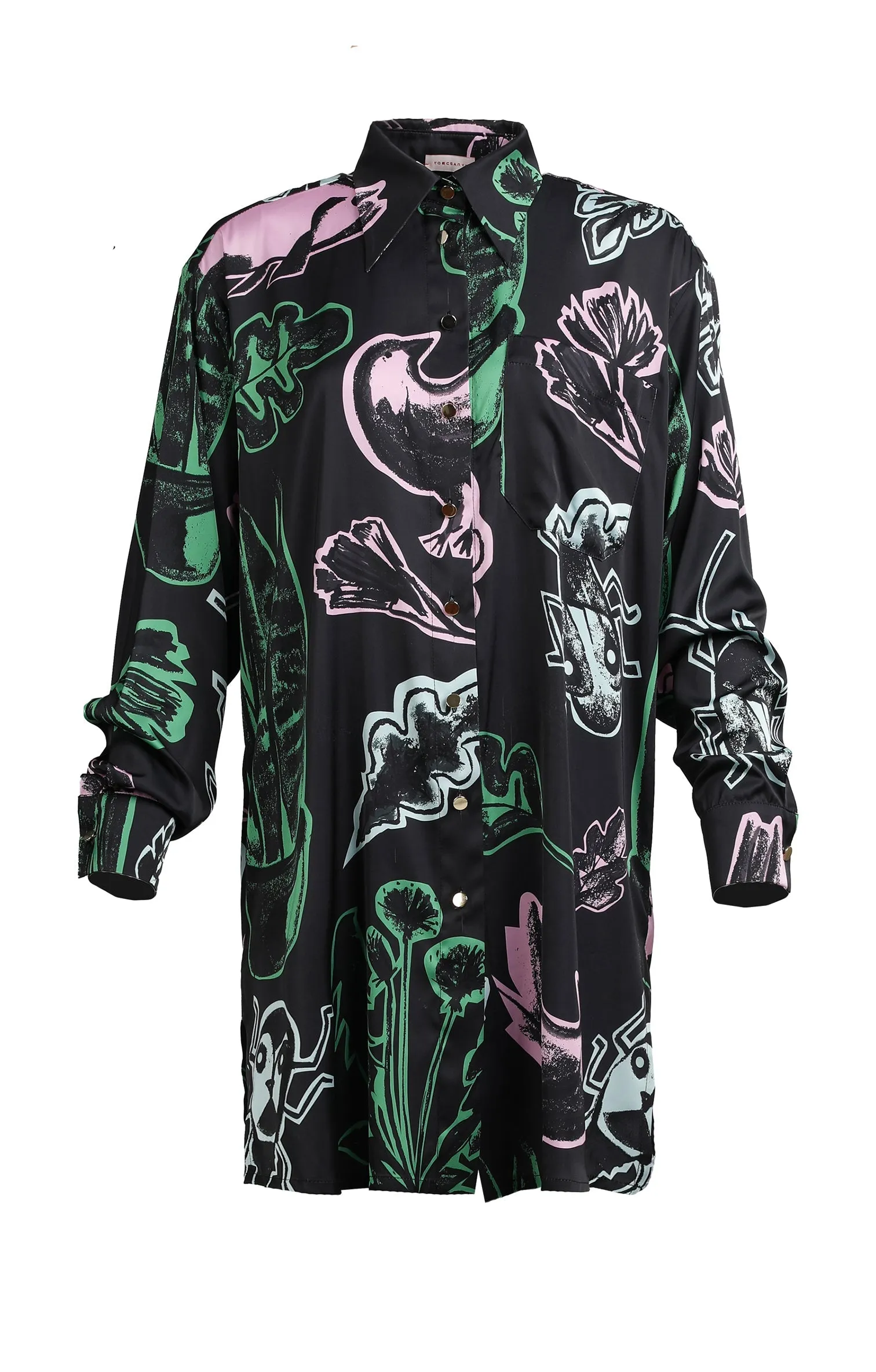 Chamonix Oversized Long Shirt Totem Green