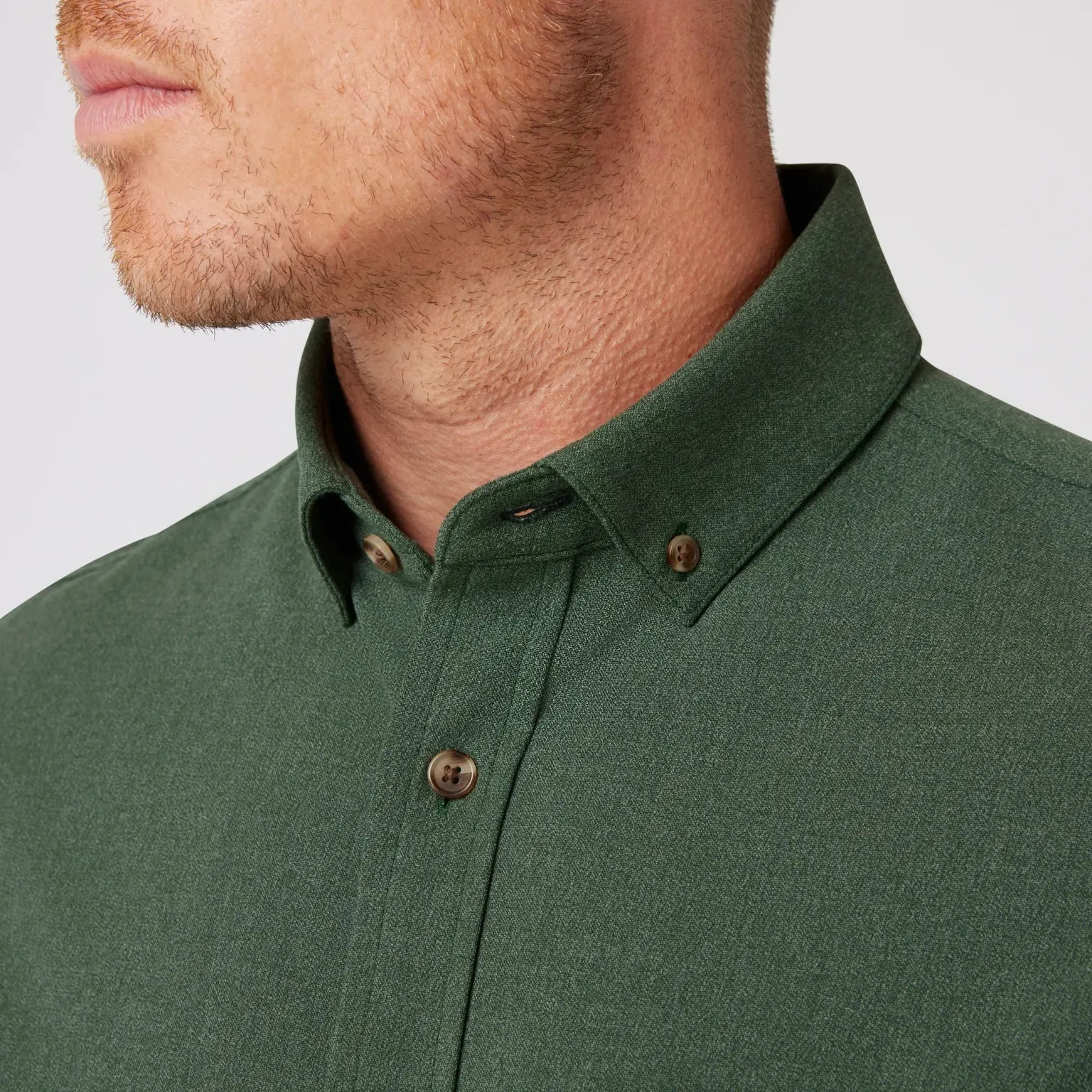 City Flannel Dress Shirt in Spruce Heather by Mizzen Main