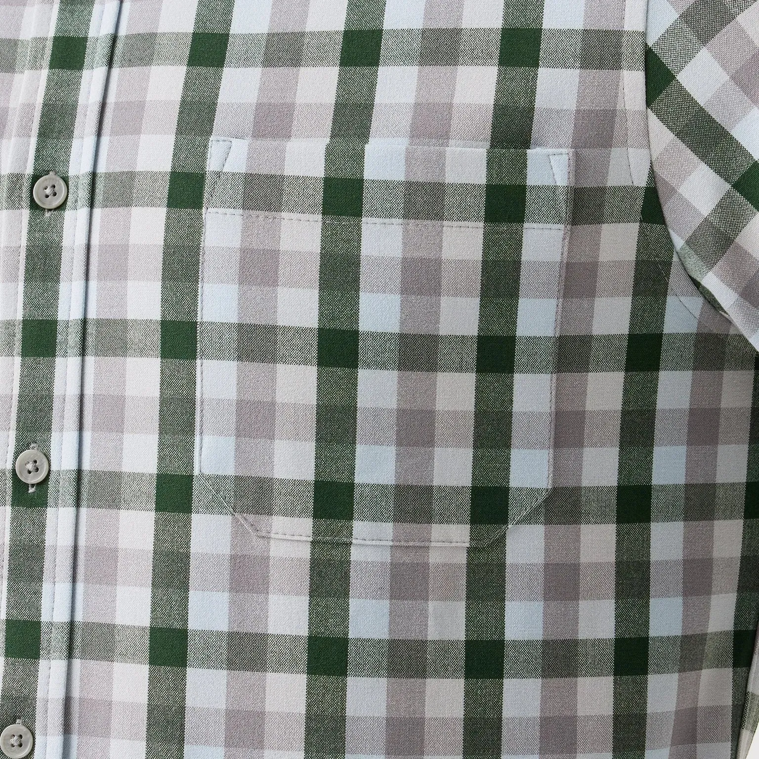 City Flannel Dress Shirt in Spruce Multi Check by Mizzen Main