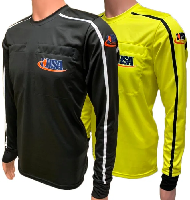 Davis IHSA AeroFLX Soccer Yellow Referee LS Shirt 2.0 (IHSA)