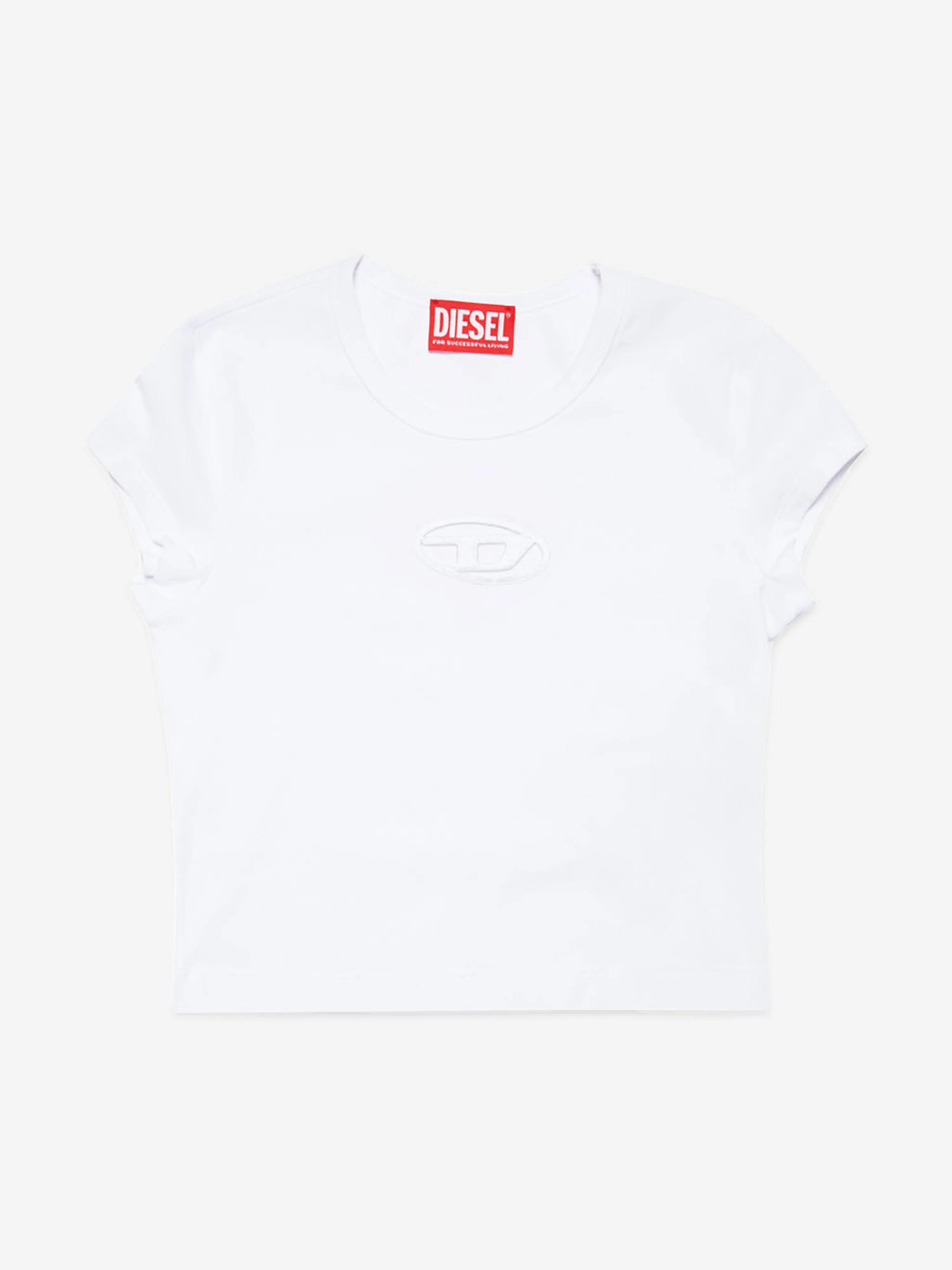 Diesel Girls Logo T-Shirt in White