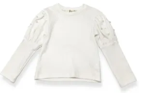 Doe a Dear Pearl Stud Puff Sleeved Top