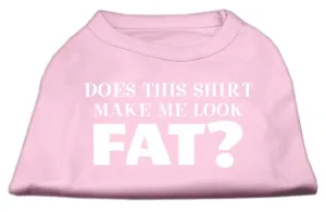 Does This Shirt Make Me Look Fat? Screen Printed Shirt Light Pink Sm (10)