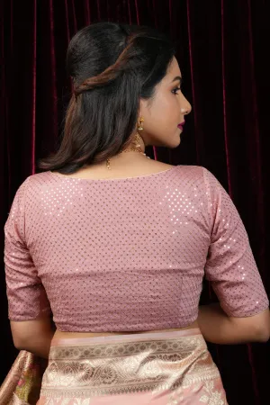 Dusty Rose Chinnon Blouse with dainty sequins