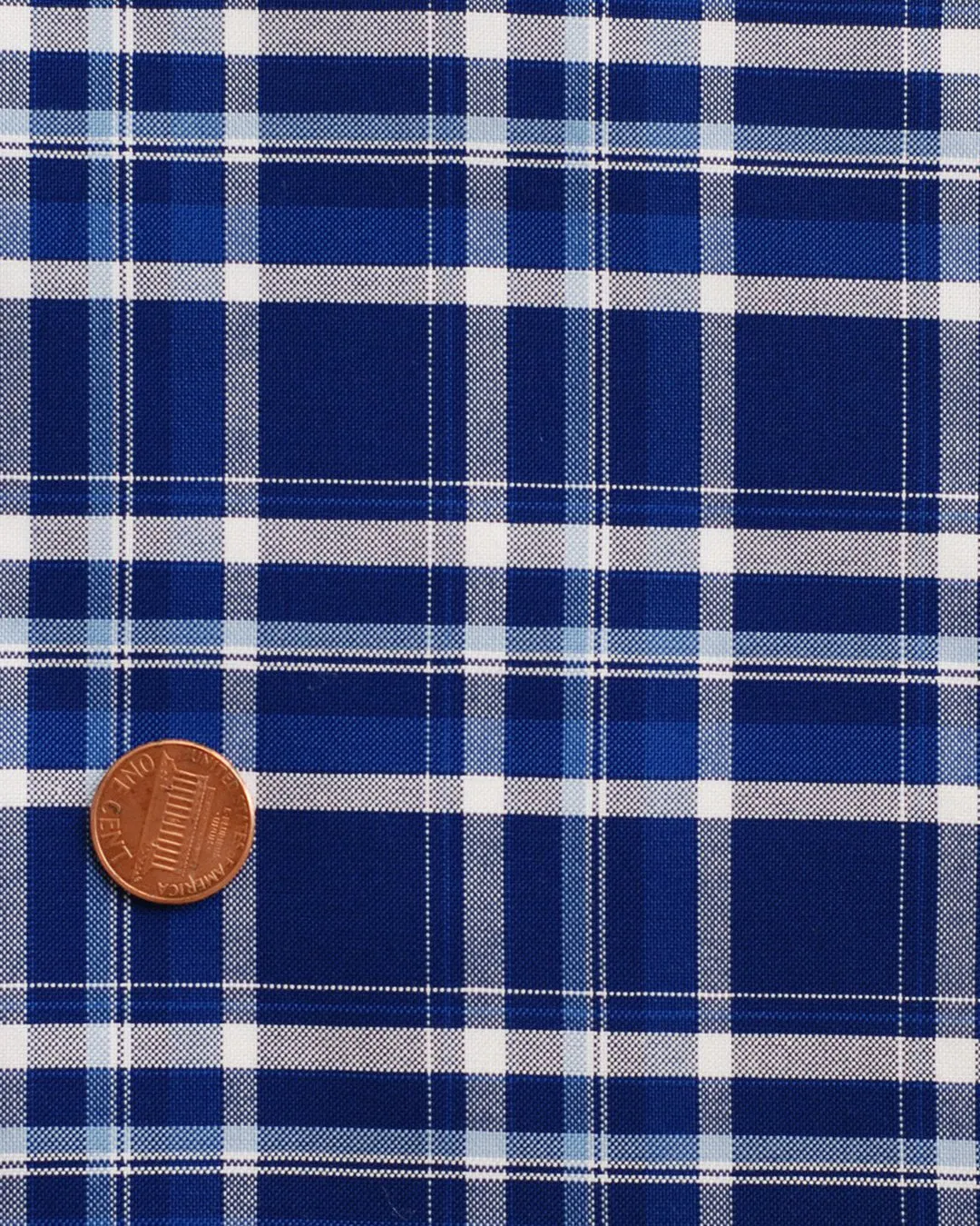 Easy-to-Iron Blue White Checks Shirt