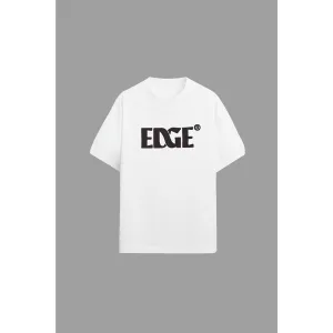 Edge Graphic White Oversized Tshirt