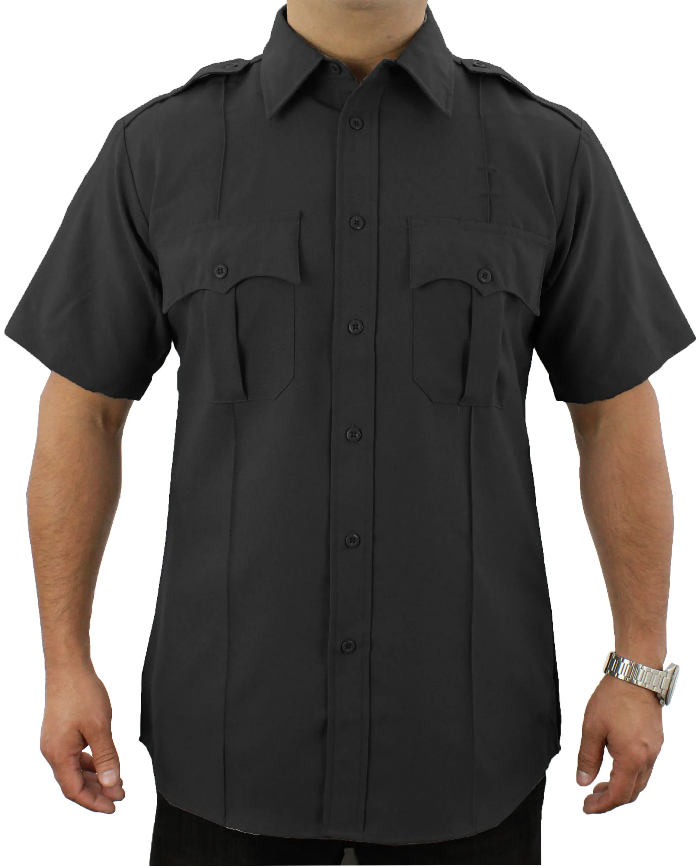 First Class 100% Polyester Short Sleeve Uniform Shirt