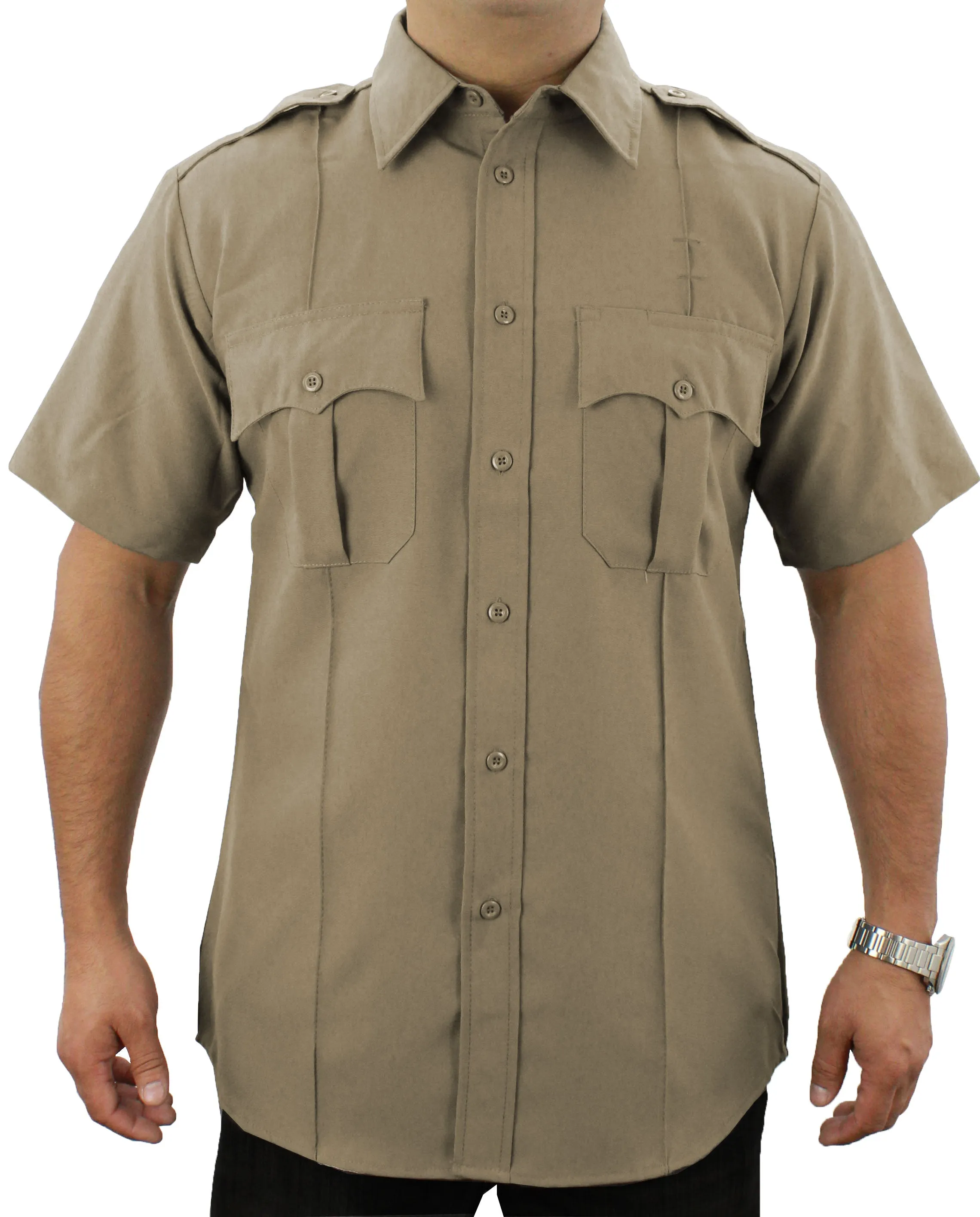 First Class 100% Polyester Short Sleeve Uniform Shirt