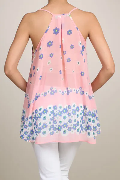 Floral Chiffon Swing Top