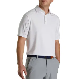 FootJoy Solid Lisle TF White Mens Golf Polo