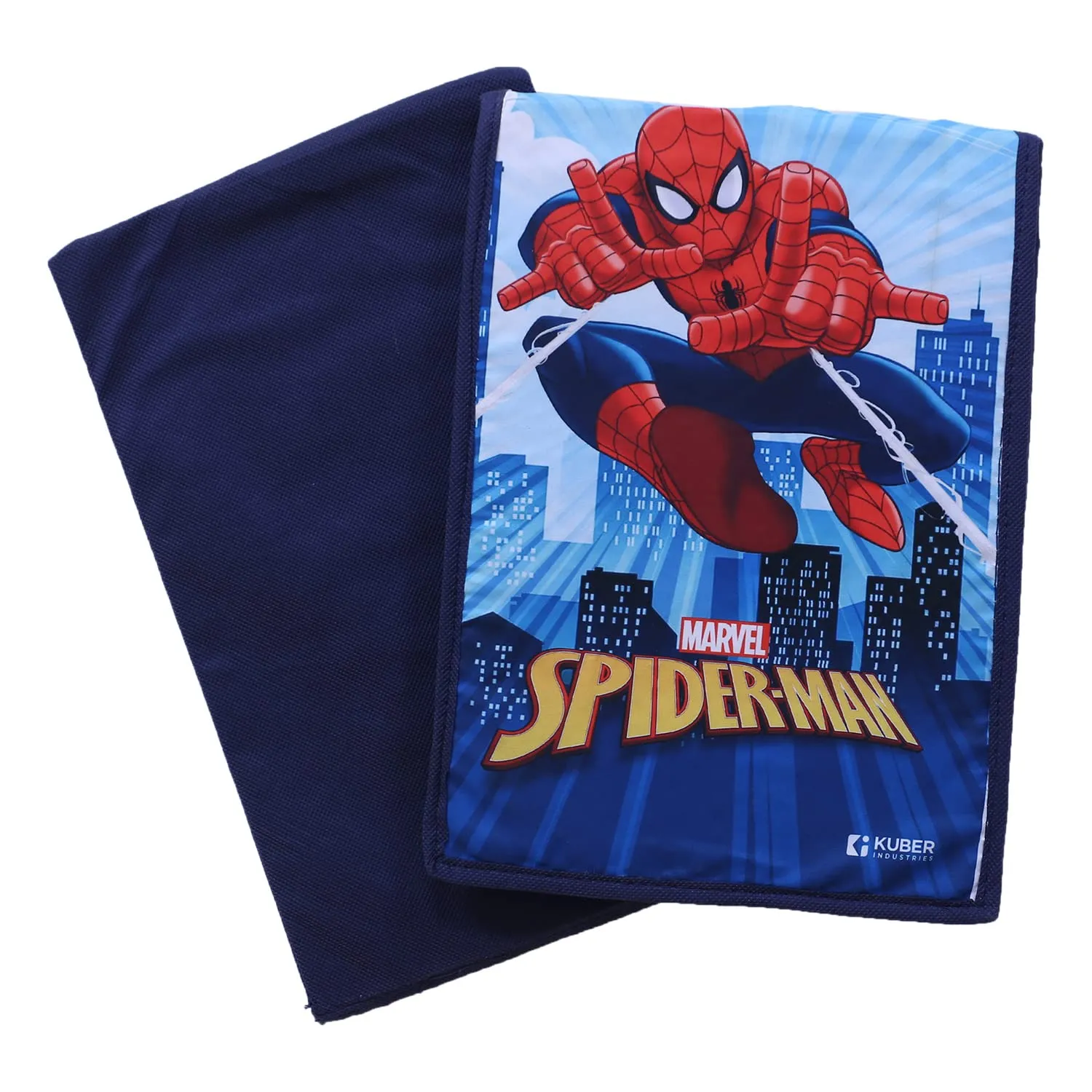 Heart Home Marvel Spider-Man Shirt Stacker|Foldable Shirt Stacker for Cloth|Non-Woven Wardrobe Organizer for Home With Lid|Pack of 2 (Blue)