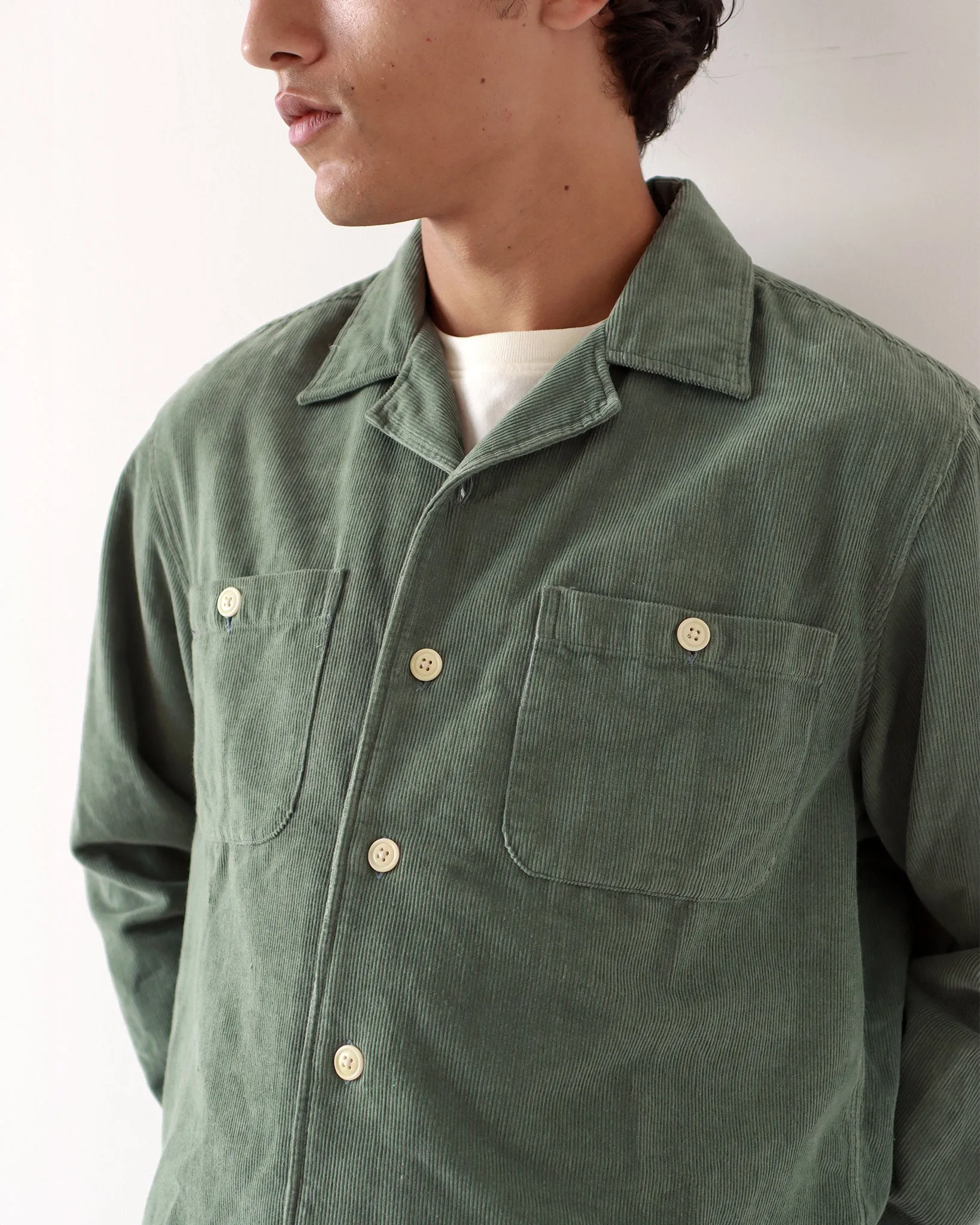 Hiro Shirt - Forest Green Corduroy