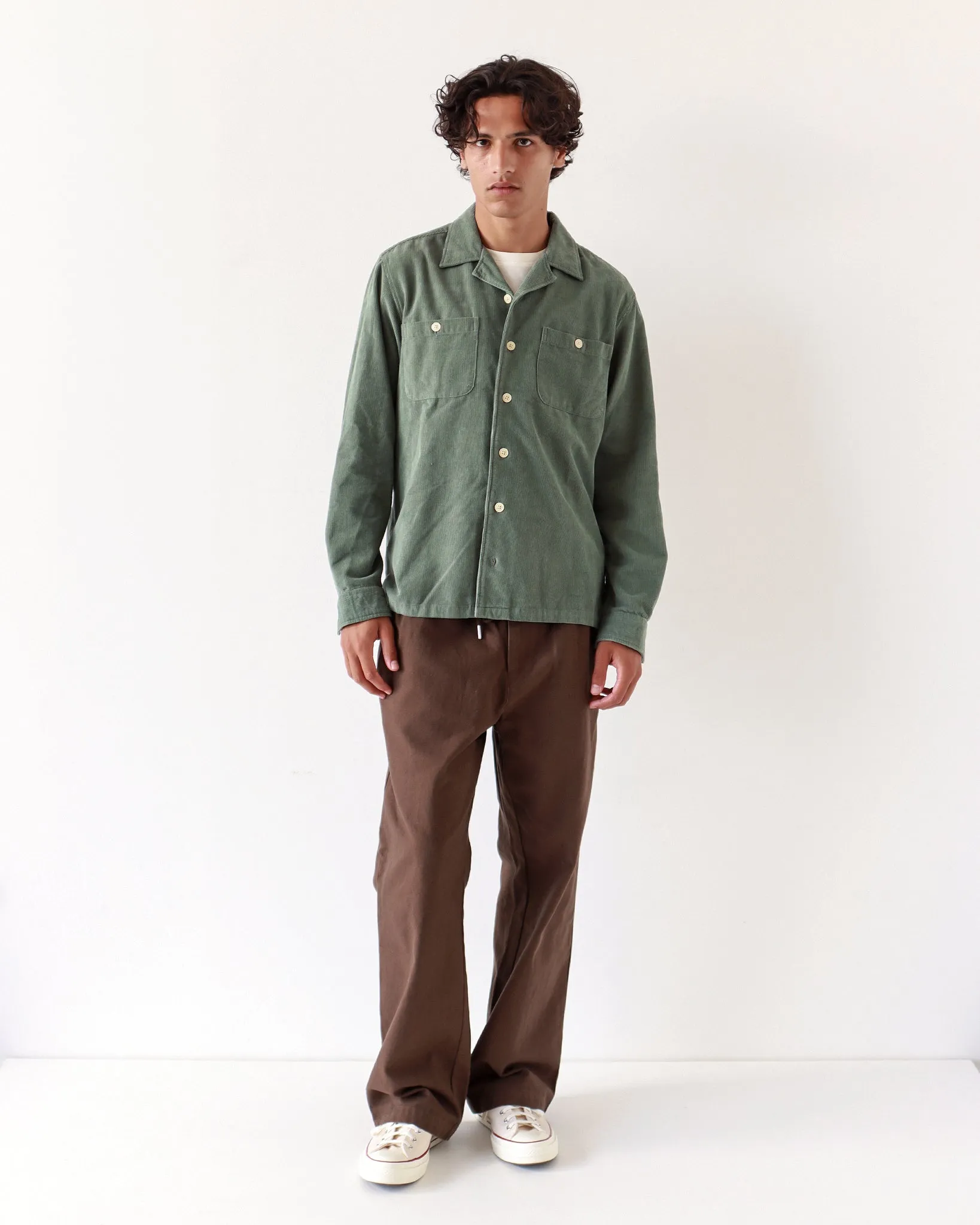 Hiro Shirt - Forest Green Corduroy