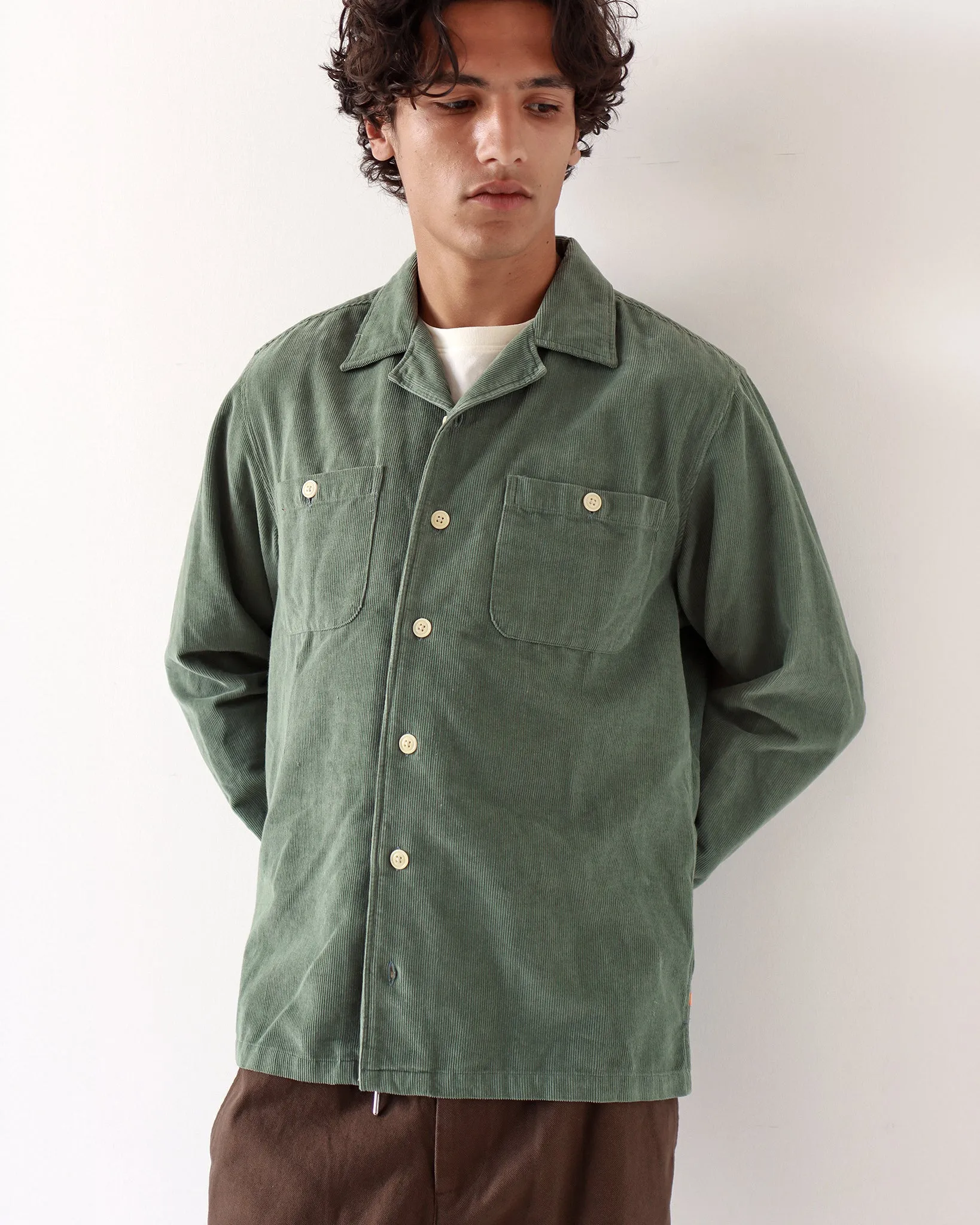 Hiro Shirt - Forest Green Corduroy