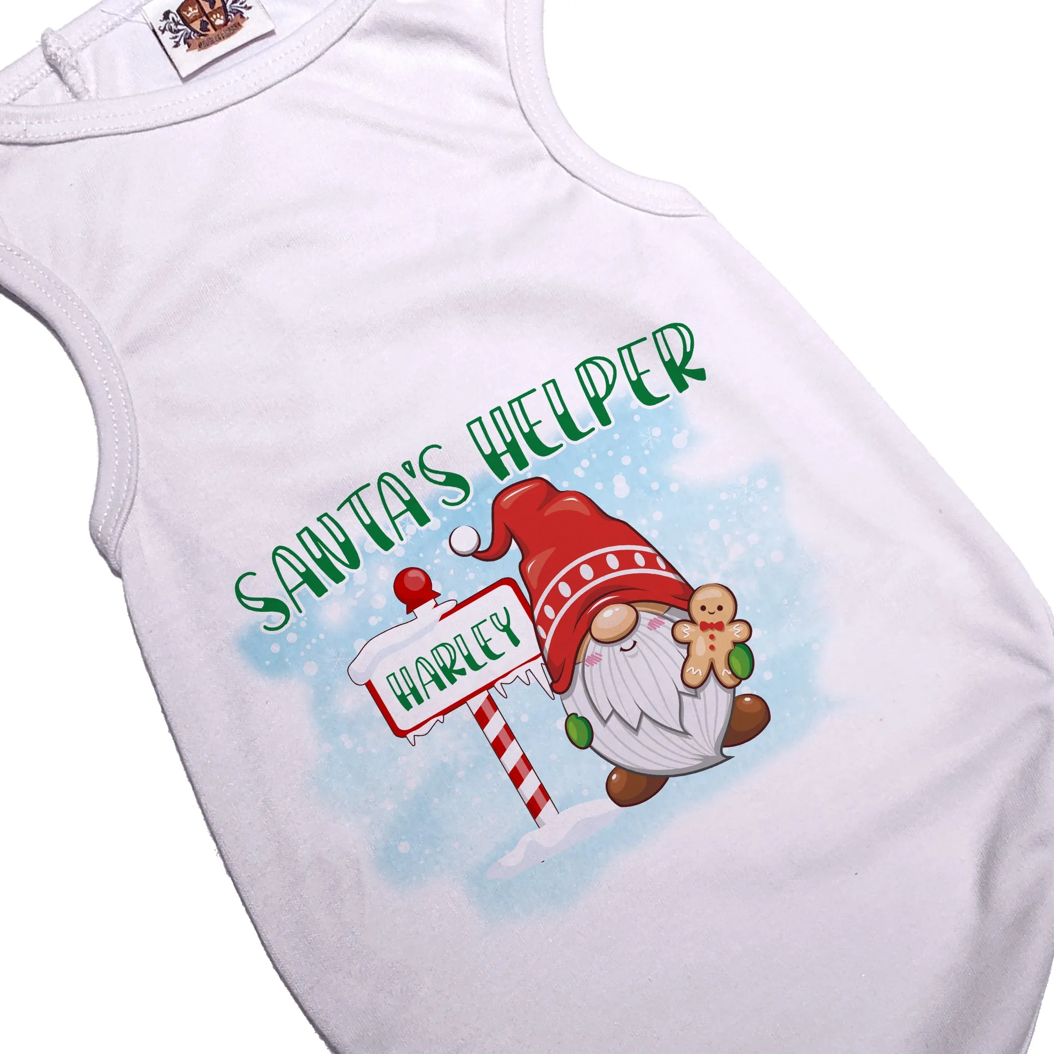 Holiday Dog Shirt | Personalized Santa's Helper