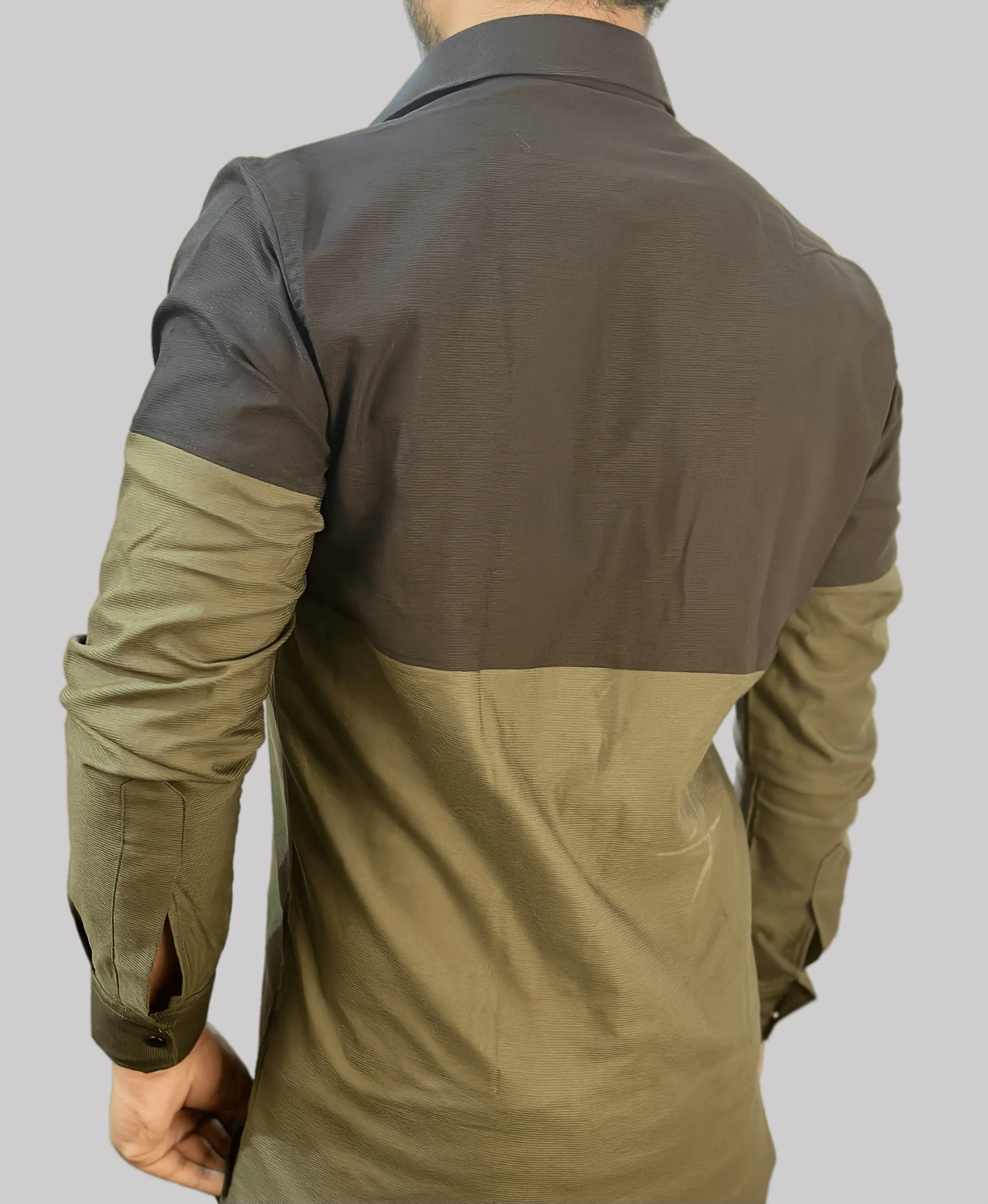 Italian Vega Dual Shade Corduroy Shirt