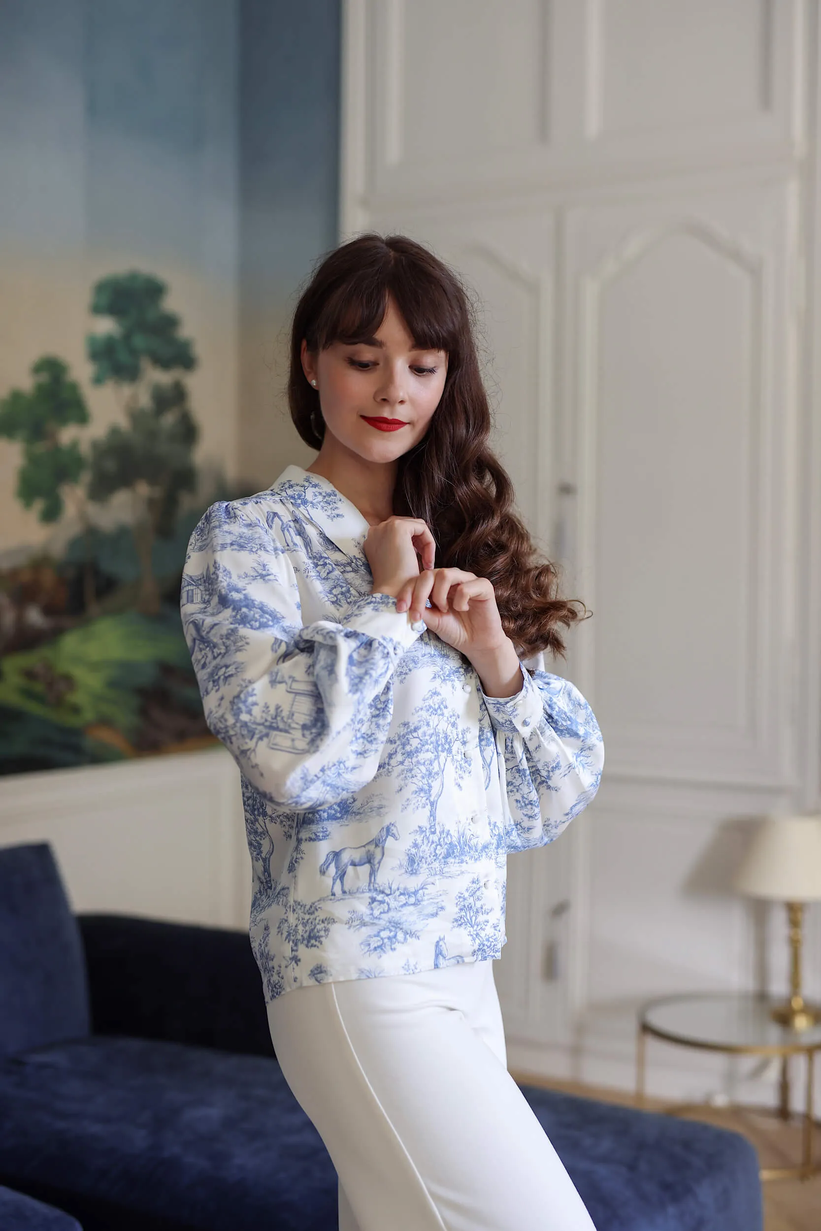 Julie Toile De Jouy Blouse