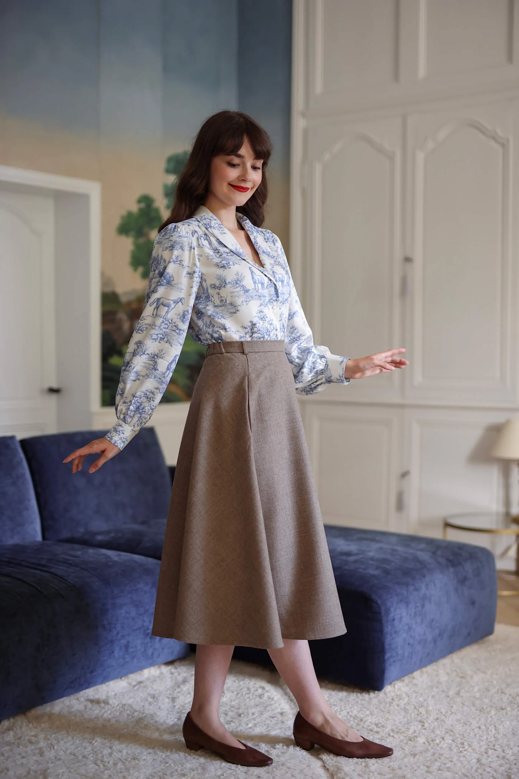 Julie Toile De Jouy Blouse