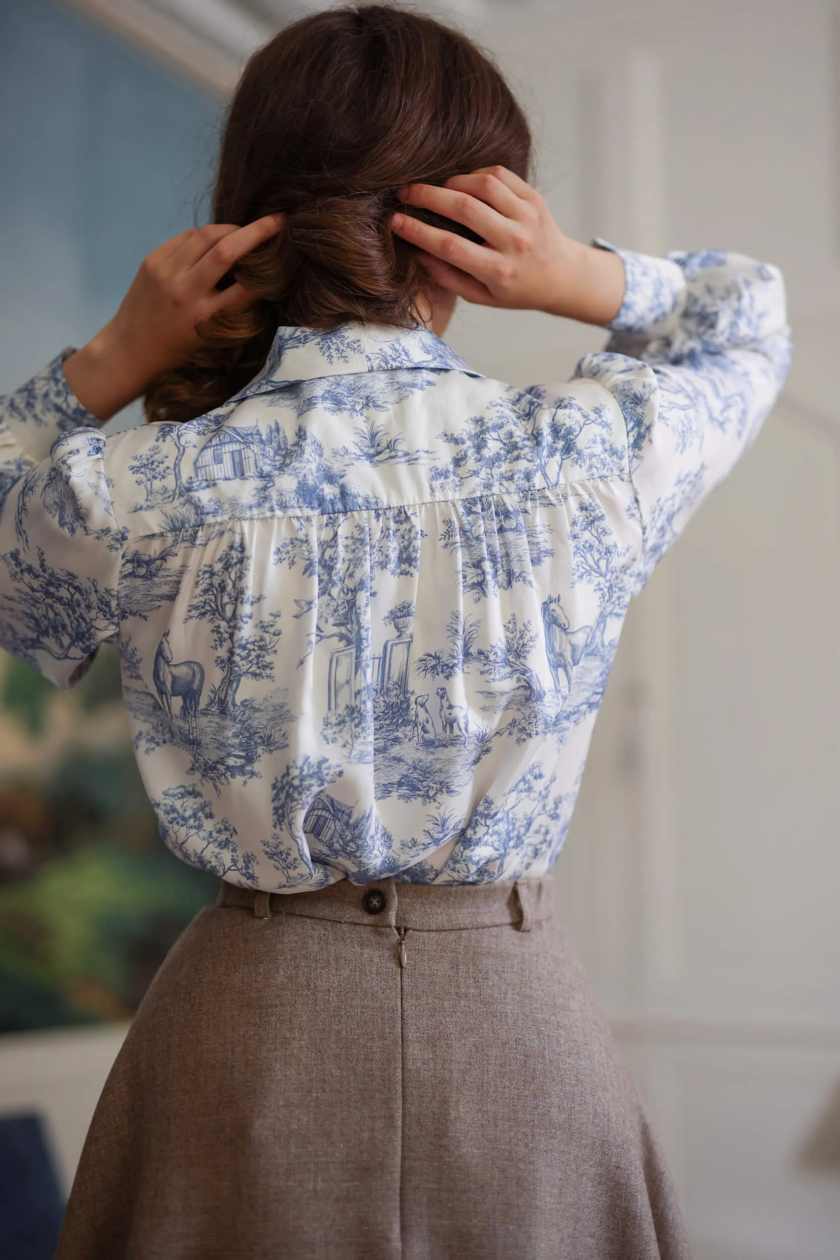 Julie Toile De Jouy Blouse