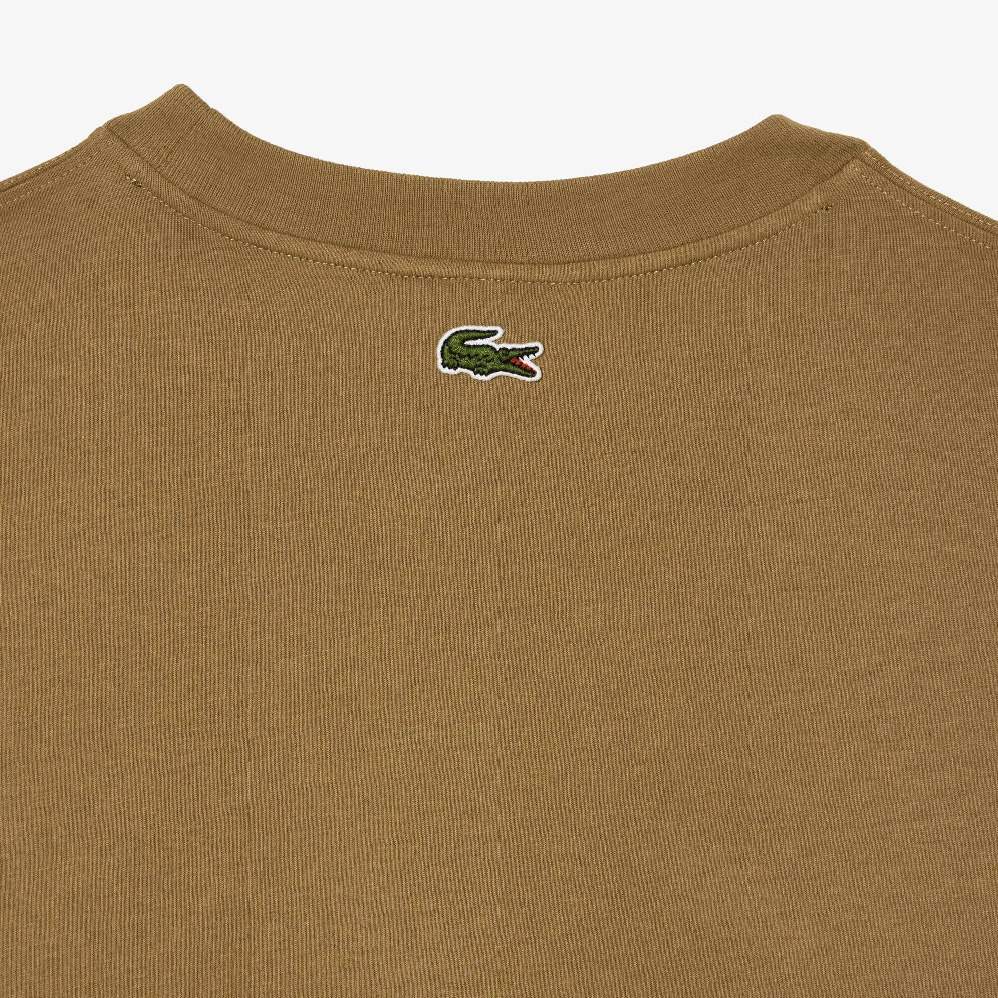 Lacoste Loose Fit Crocodile Print Crew Neck T-Shirt