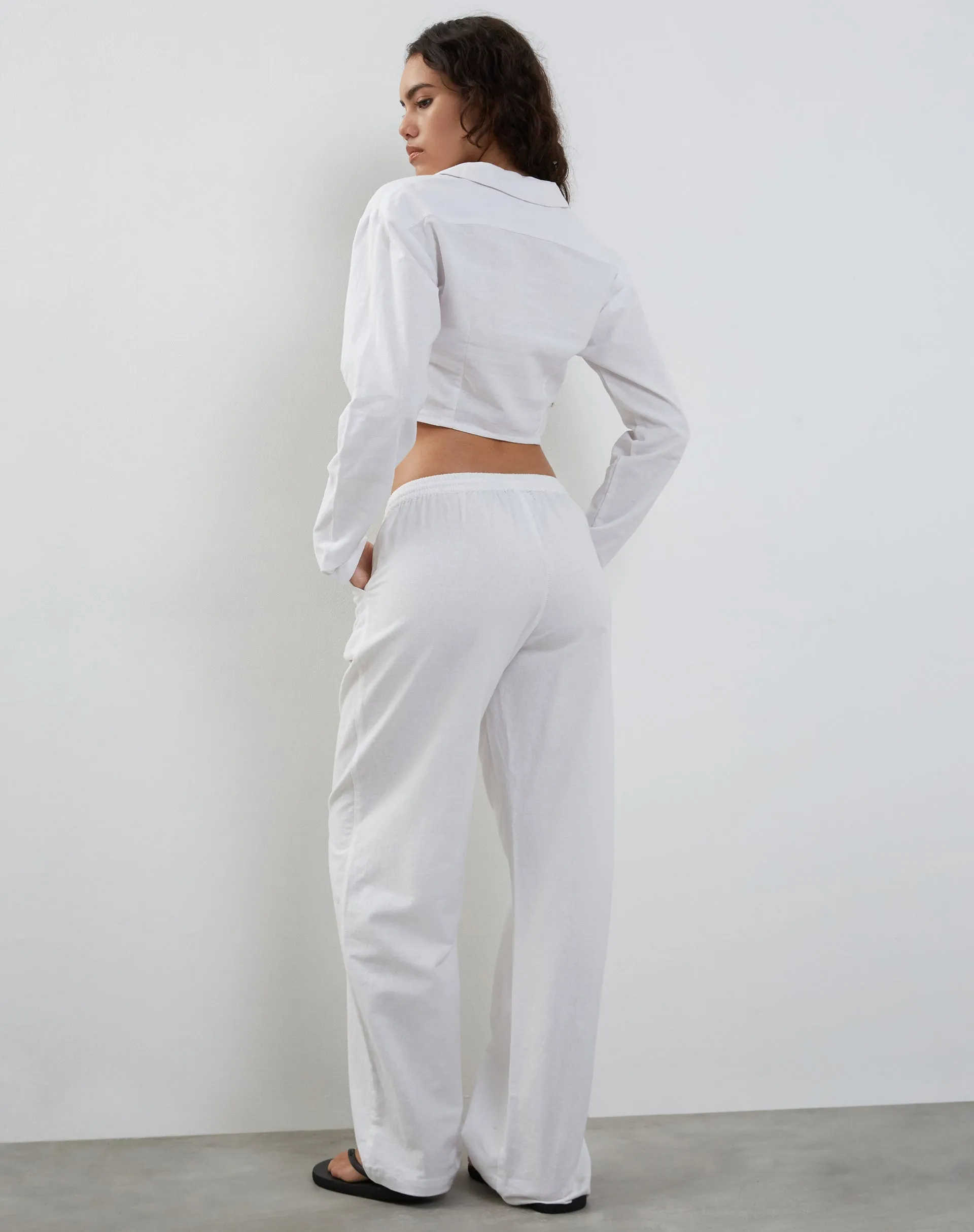 Lyse Super Cropped Shirt in White