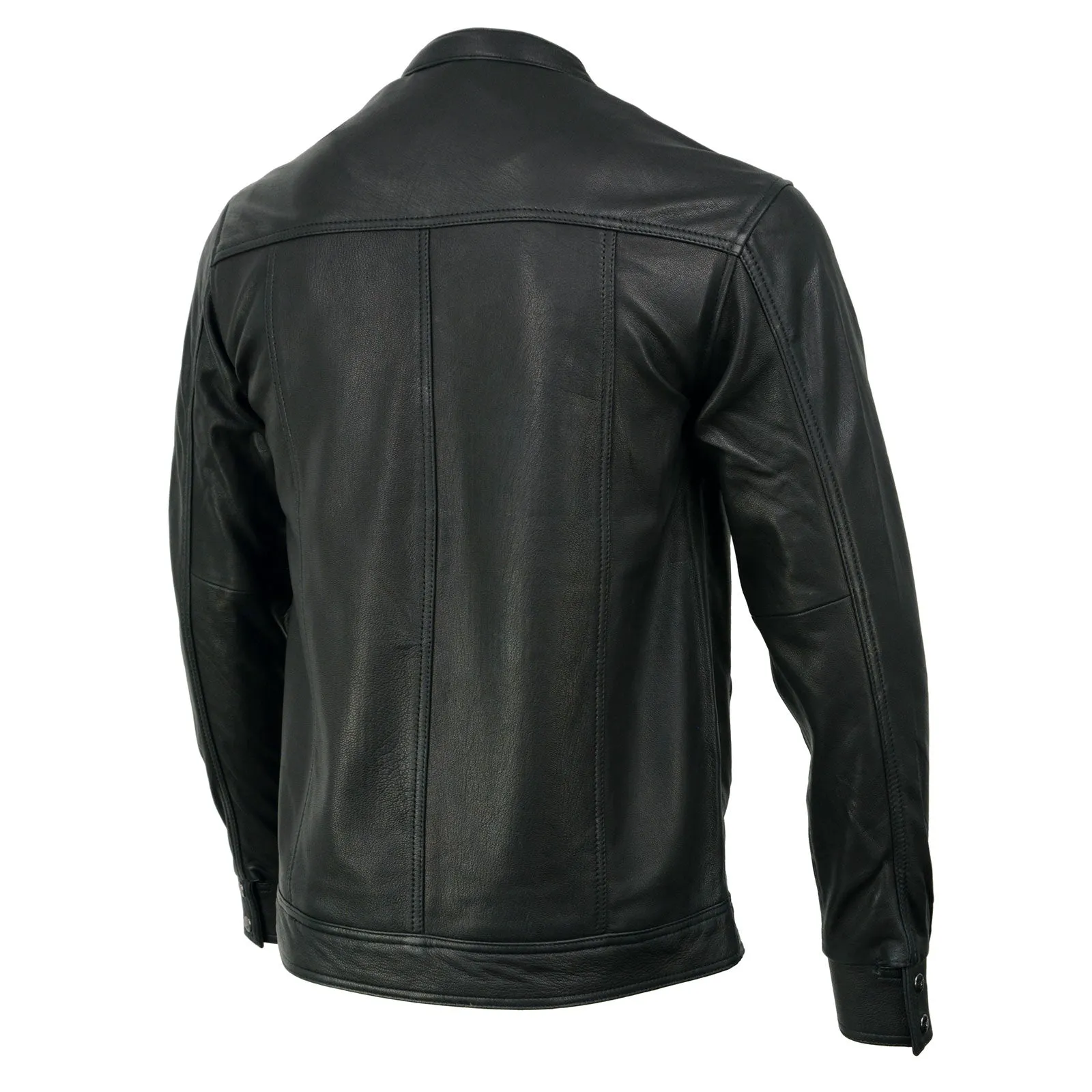 Milwaukee Leather MLM1604 Men's Stand-Up Collar Black Casual Biker