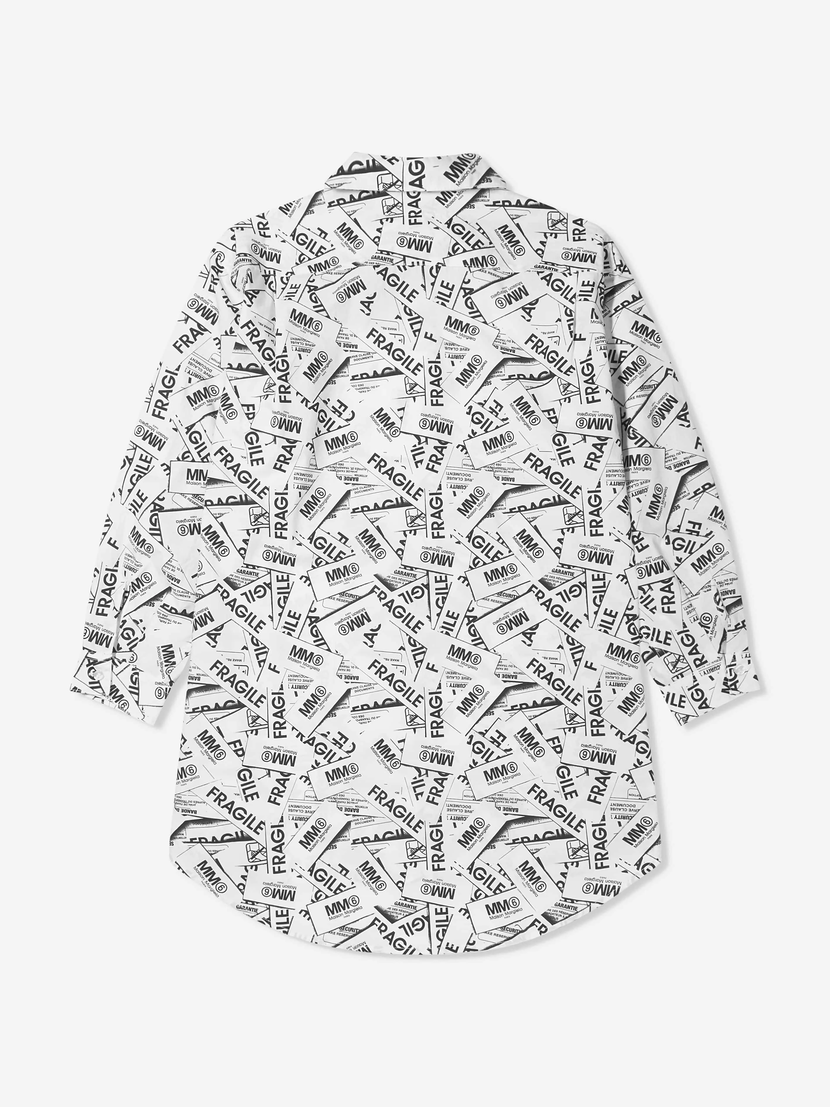 MM6 Maison Margiela Kids Fragile Logo Oversized Shirt