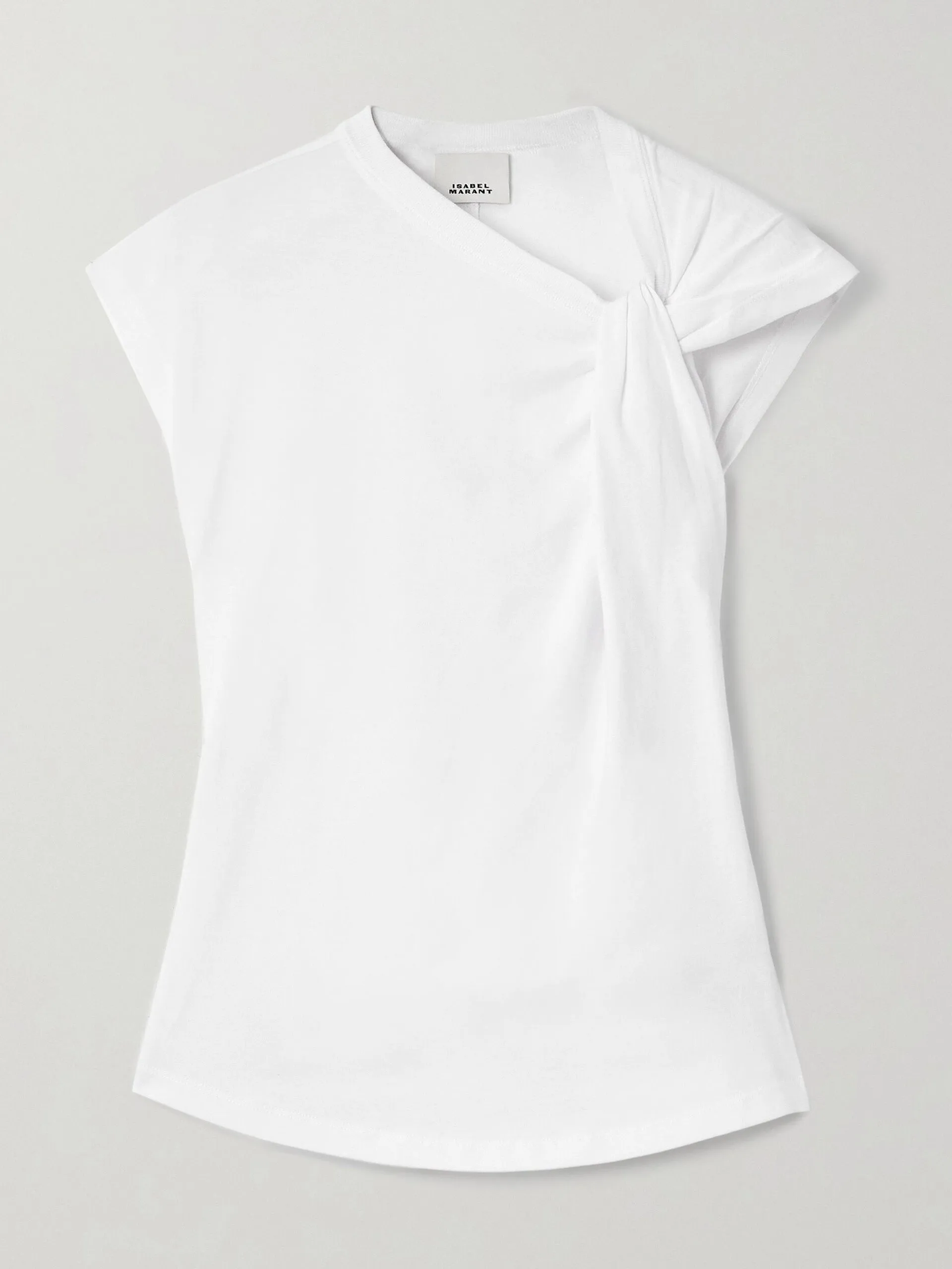 Nayda knotted cotton-jersey top