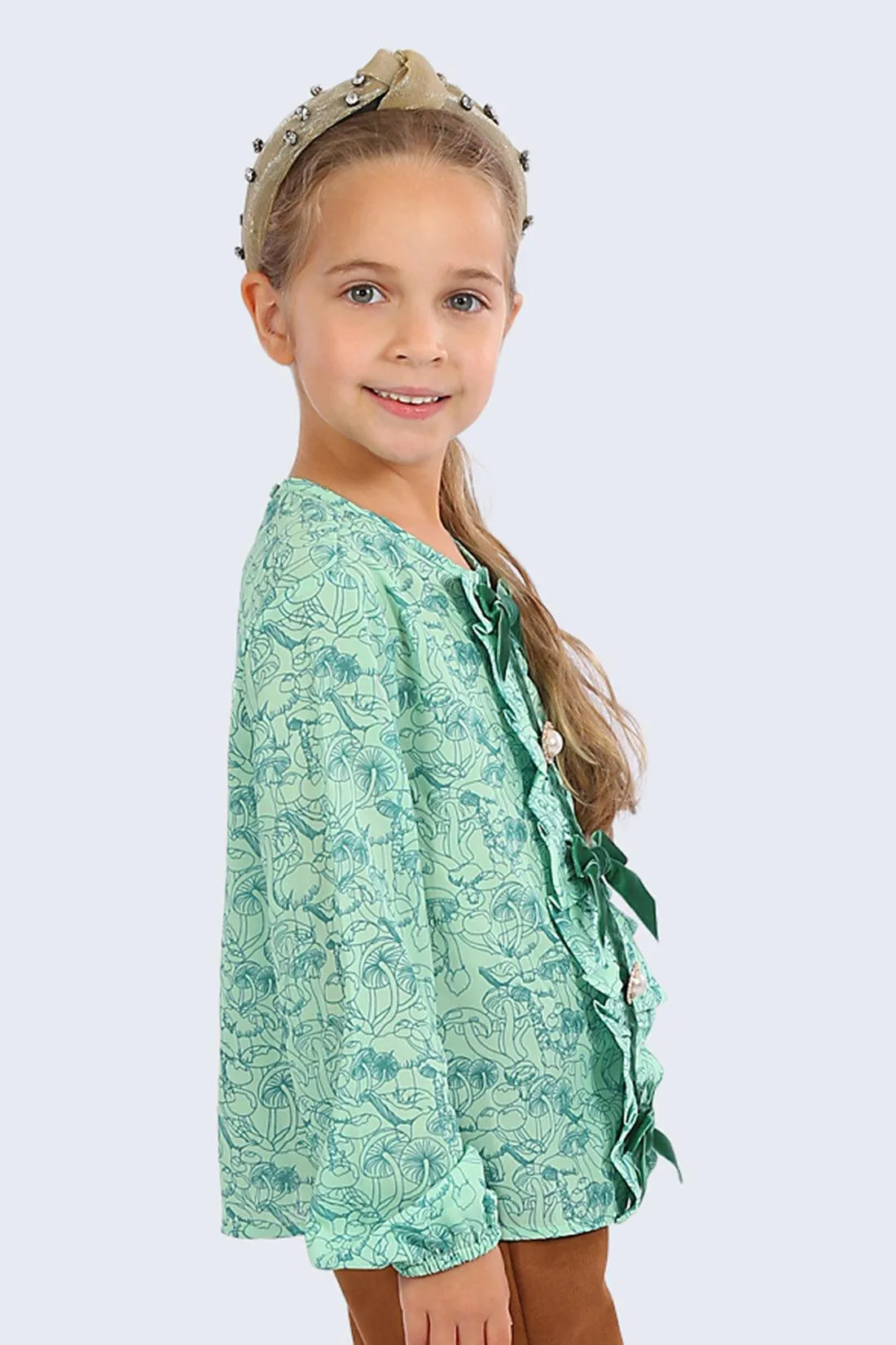 One Friday Kids Girls Green Top