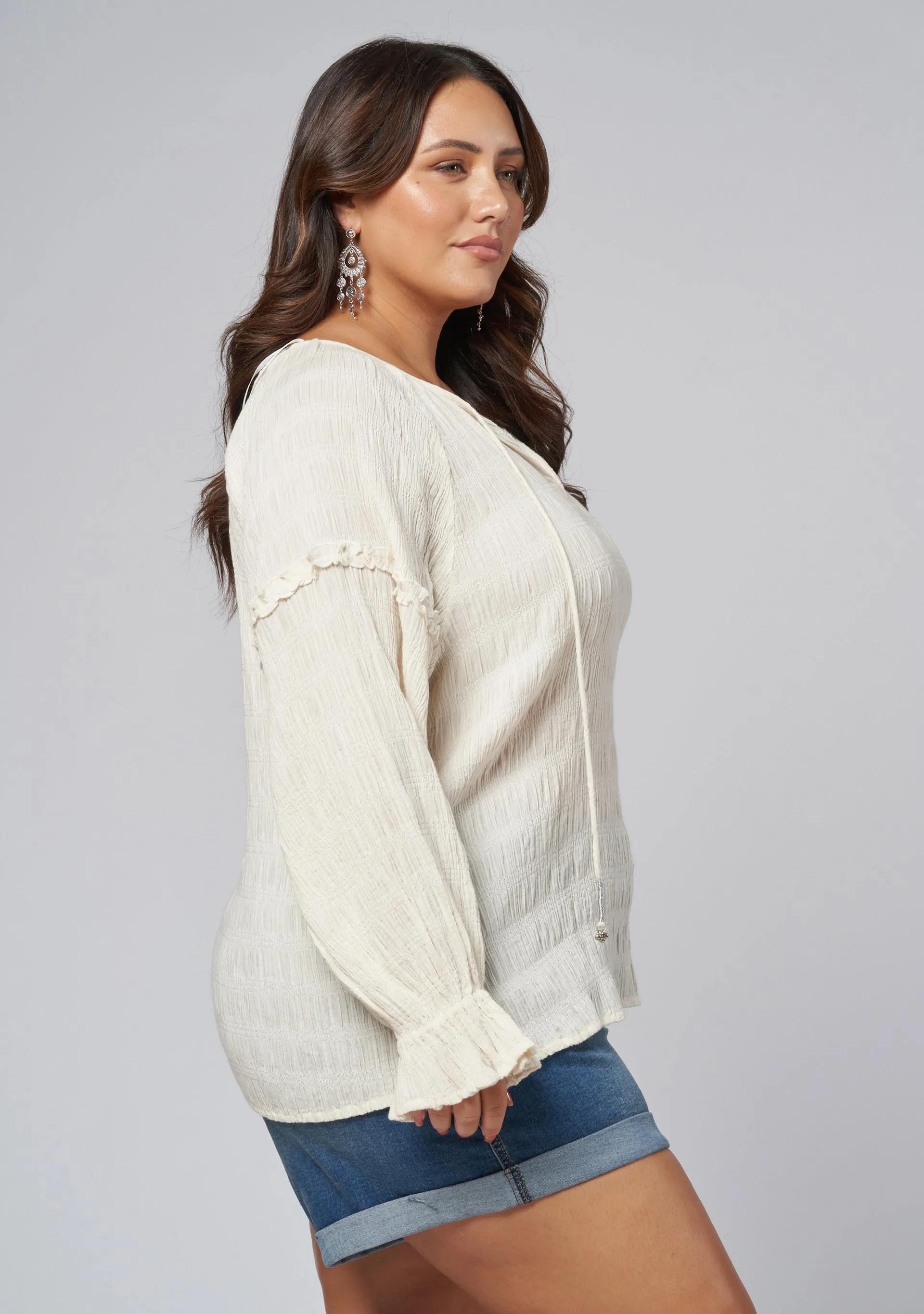 Paros Textured Blouse