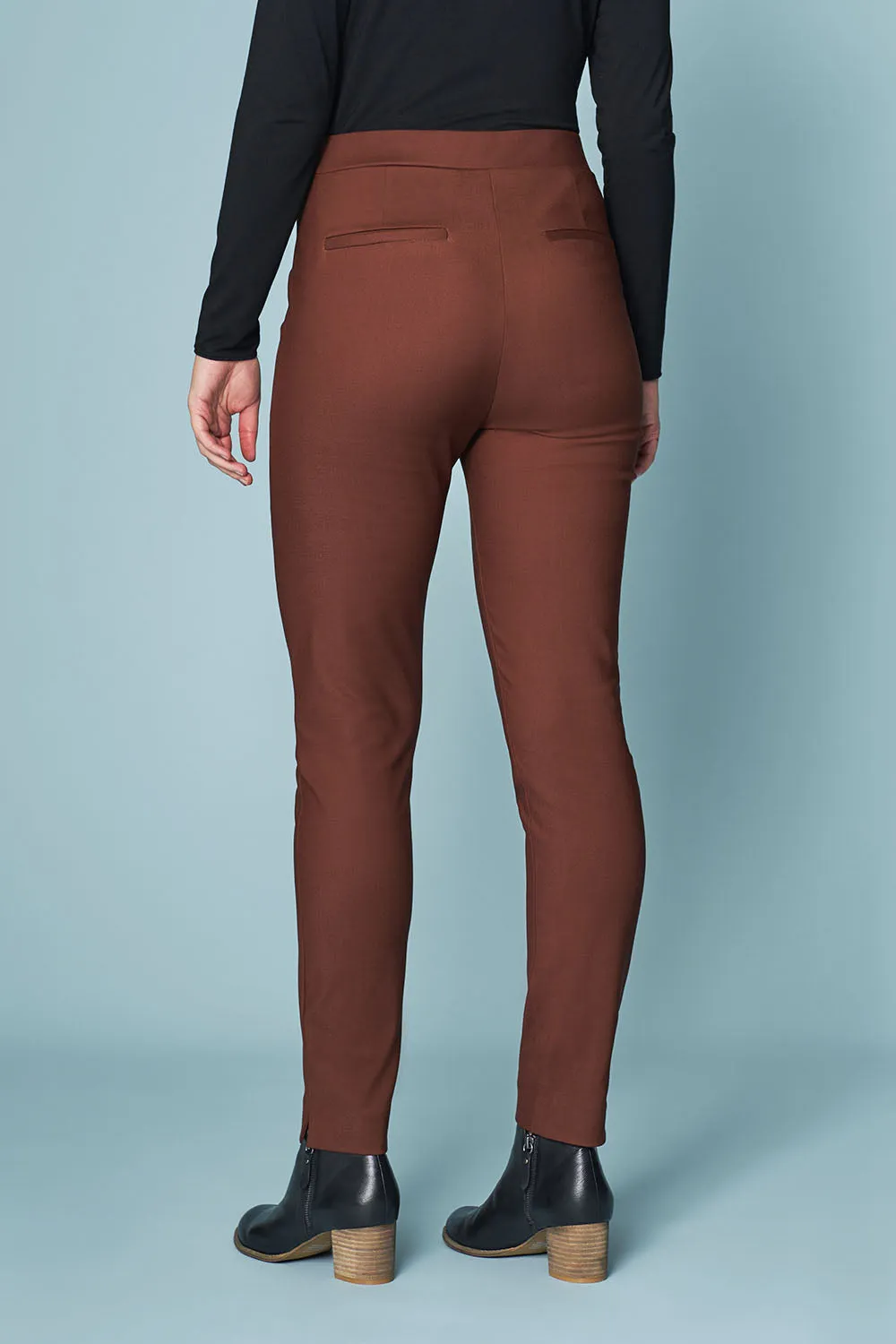 Pintuck Slim Leg Pant