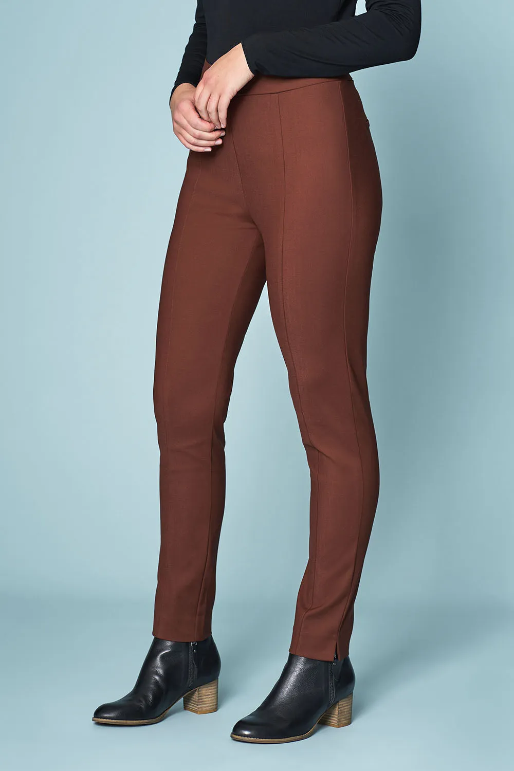 Pintuck Slim Leg Pant