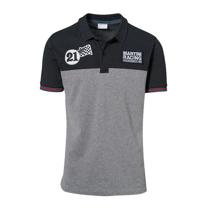 Porsche Men's Polo Shirt #21 - Martini Racing