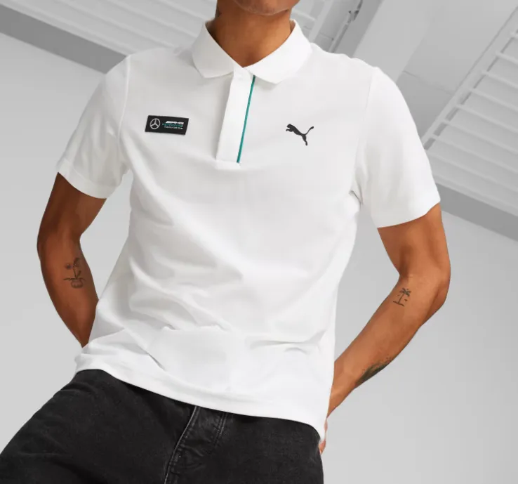 Puma Mercedes AMG Petronas Motorsport Men's Polo Shirt - White