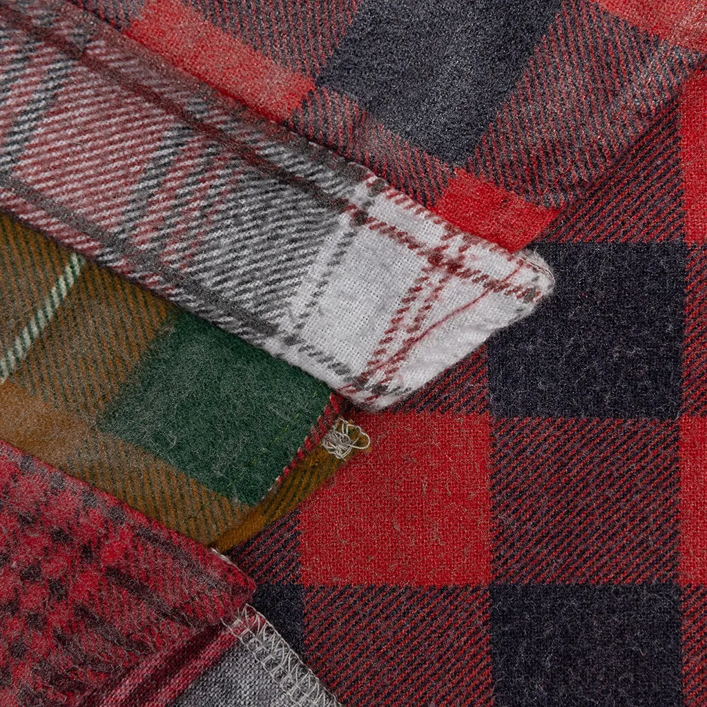 Rebuild by Flannel Shirt 7 Cuts Shirt / Reflection - Red/Dark Navy