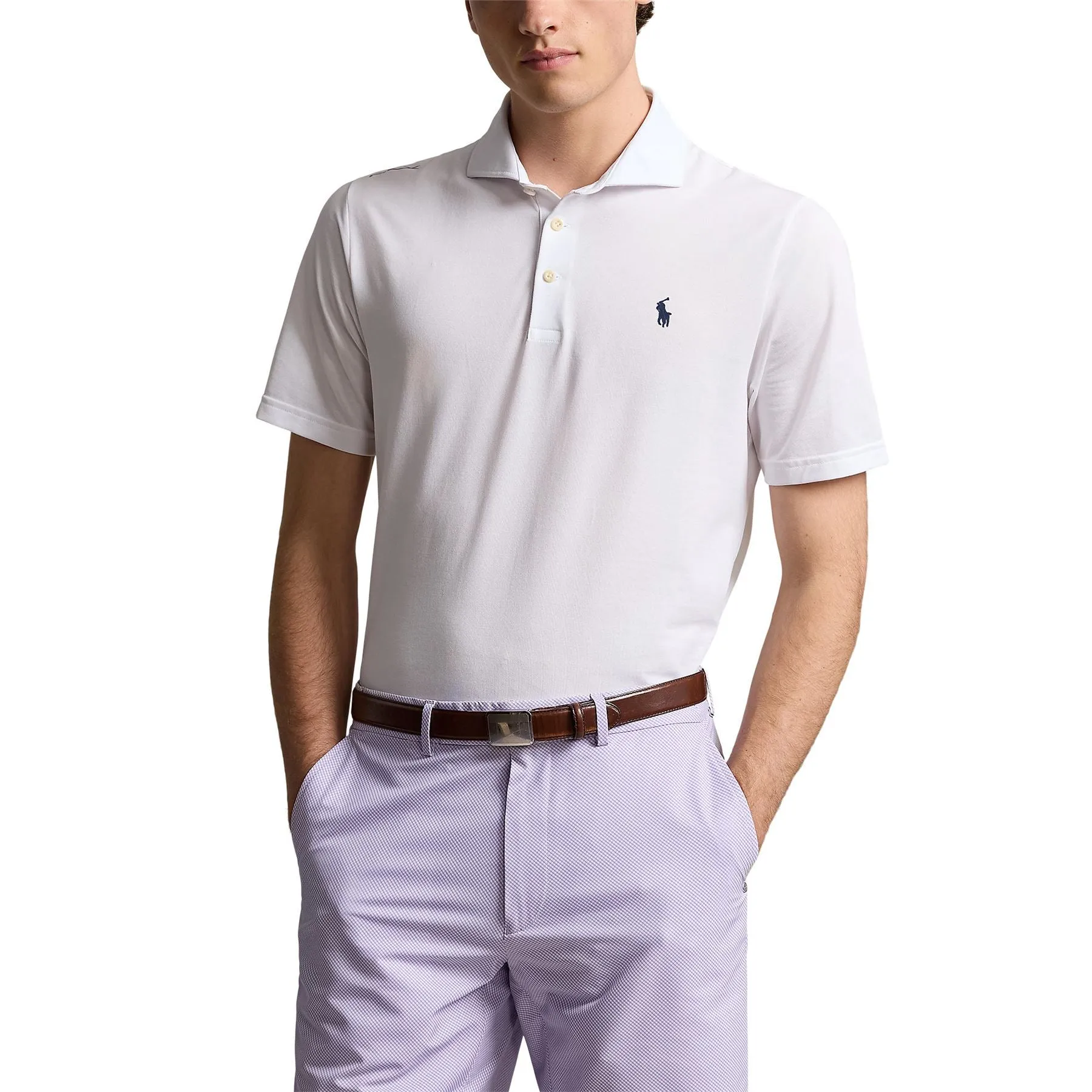 RLX Tour Knit Pique Polo Ceramic White - 2025