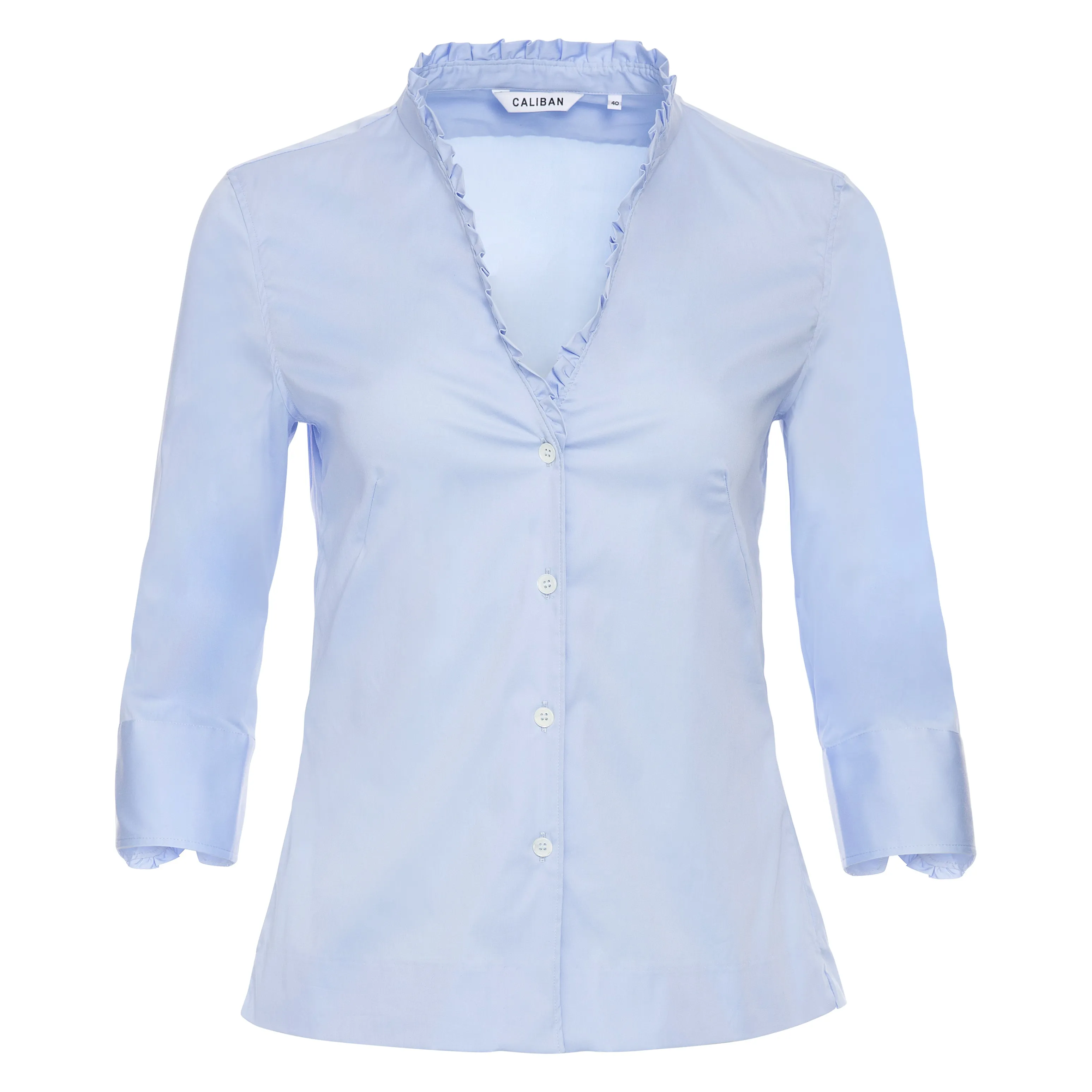 Ruffle Edge Blouse - Sky Blue