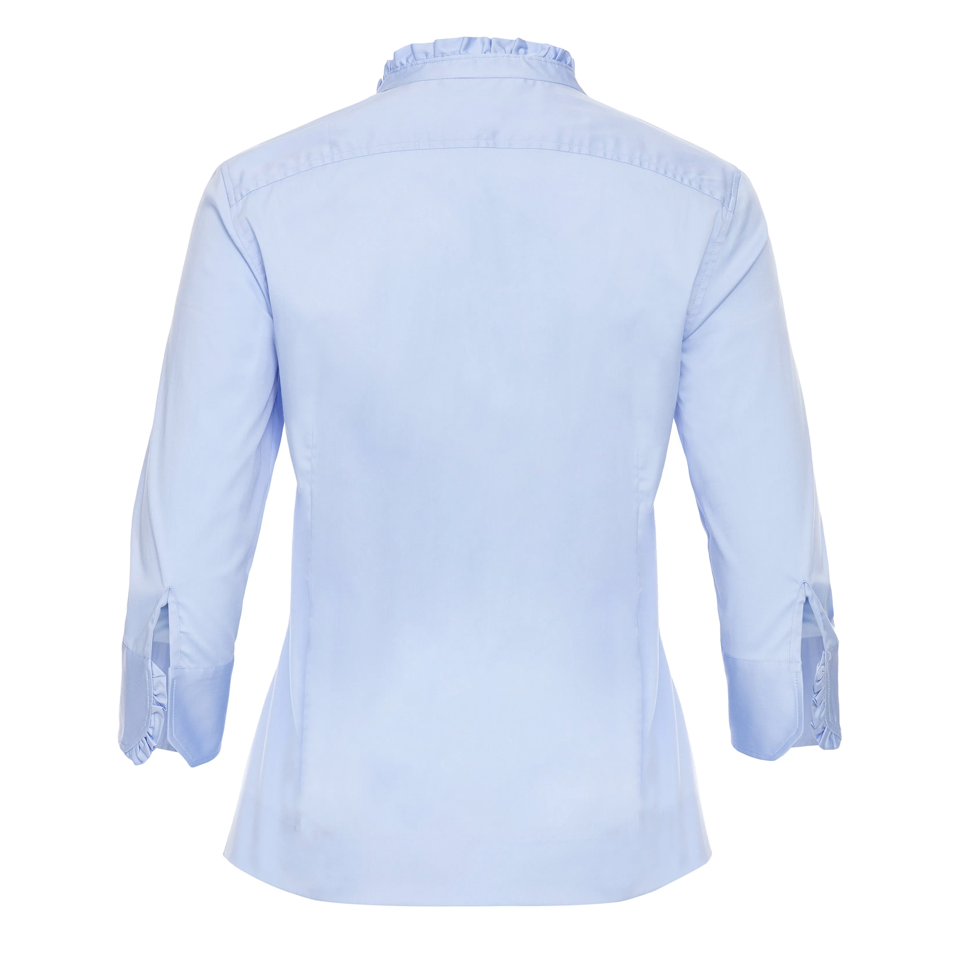 Ruffle Edge Blouse - Sky Blue