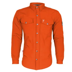 SALE Protective SoftShell Winter Jacket for Men - Orange Matte with Pads