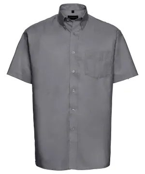 Short sleeve easycare Oxford shirt | Silver