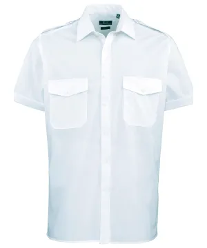 Short sleeve pilot shirt | Light Blue