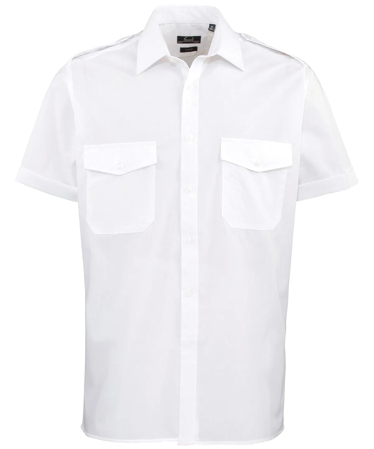 Short sleeve pilot shirt | White